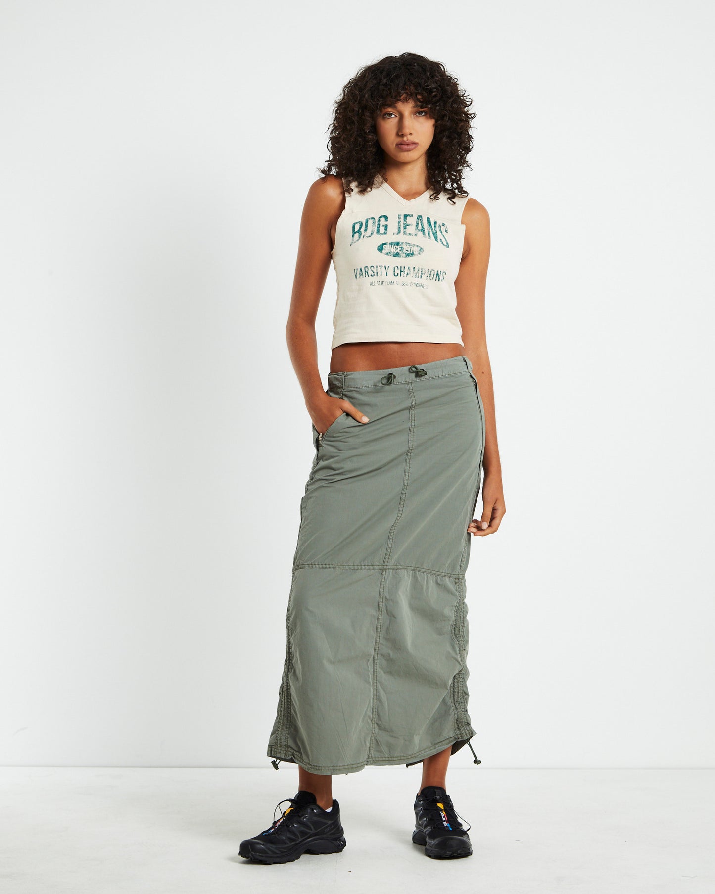 BDG Maxi Utility Skirt Grey