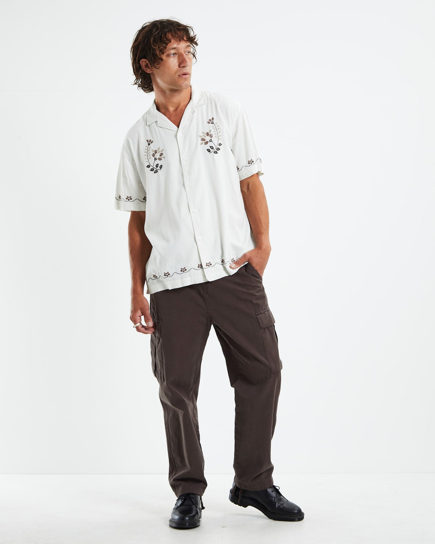 Natives Short Sleeve Resort Shirt Off White