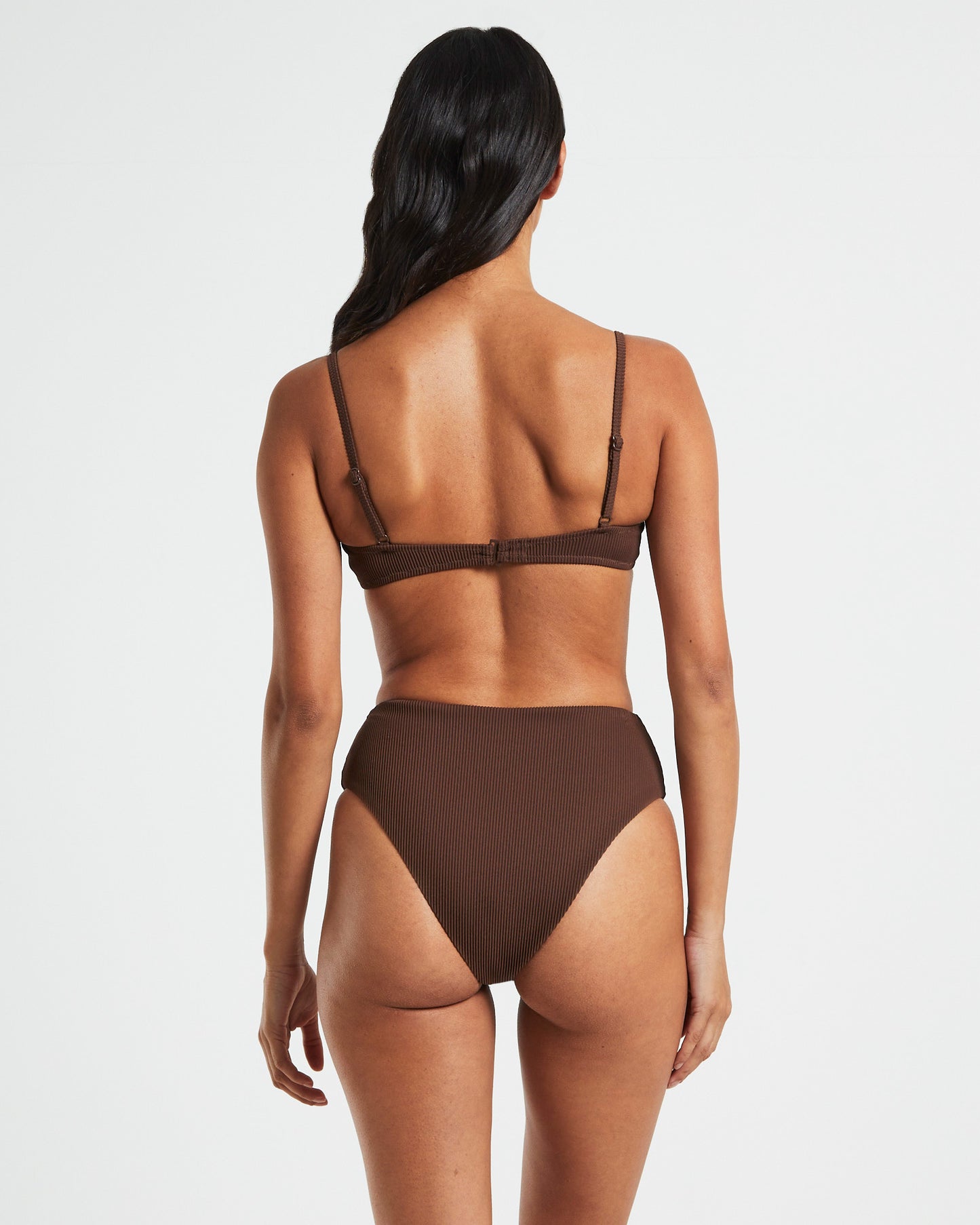 Rib Cut Out Underwire Bikini Top Bikini Top