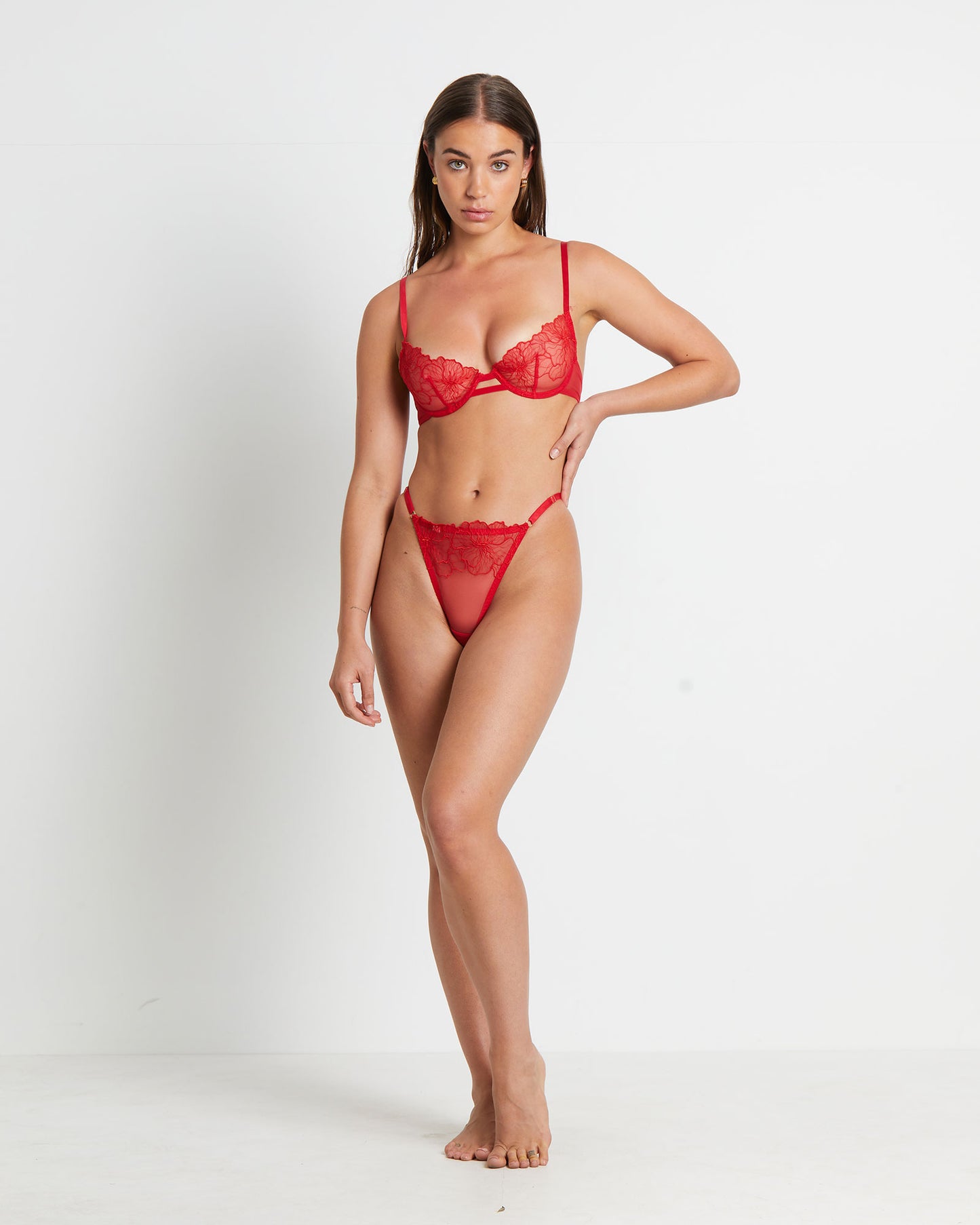 Maple Scallop Lace Cage Bra