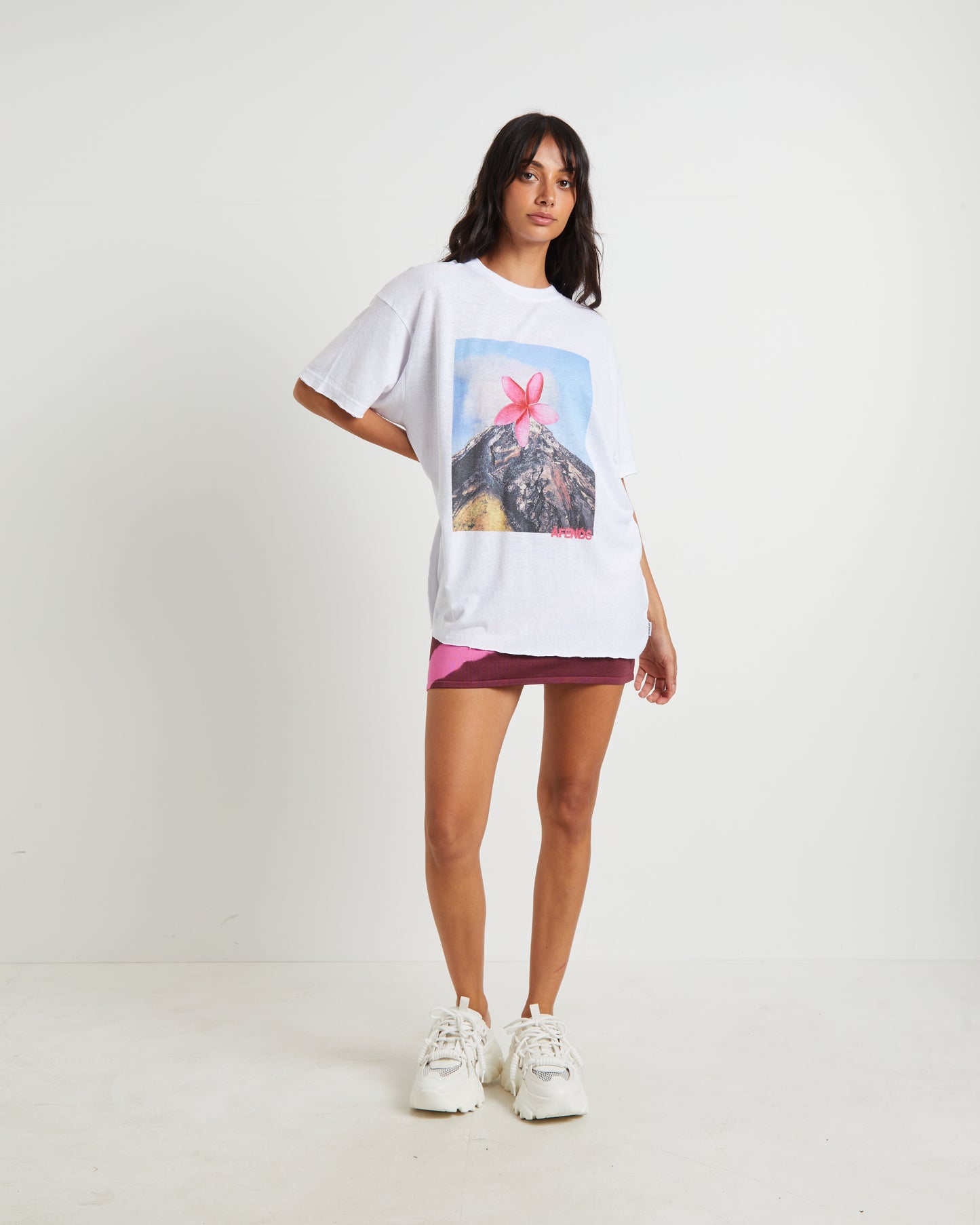 Under Pressure Hemp Oversized T-Shirt in White