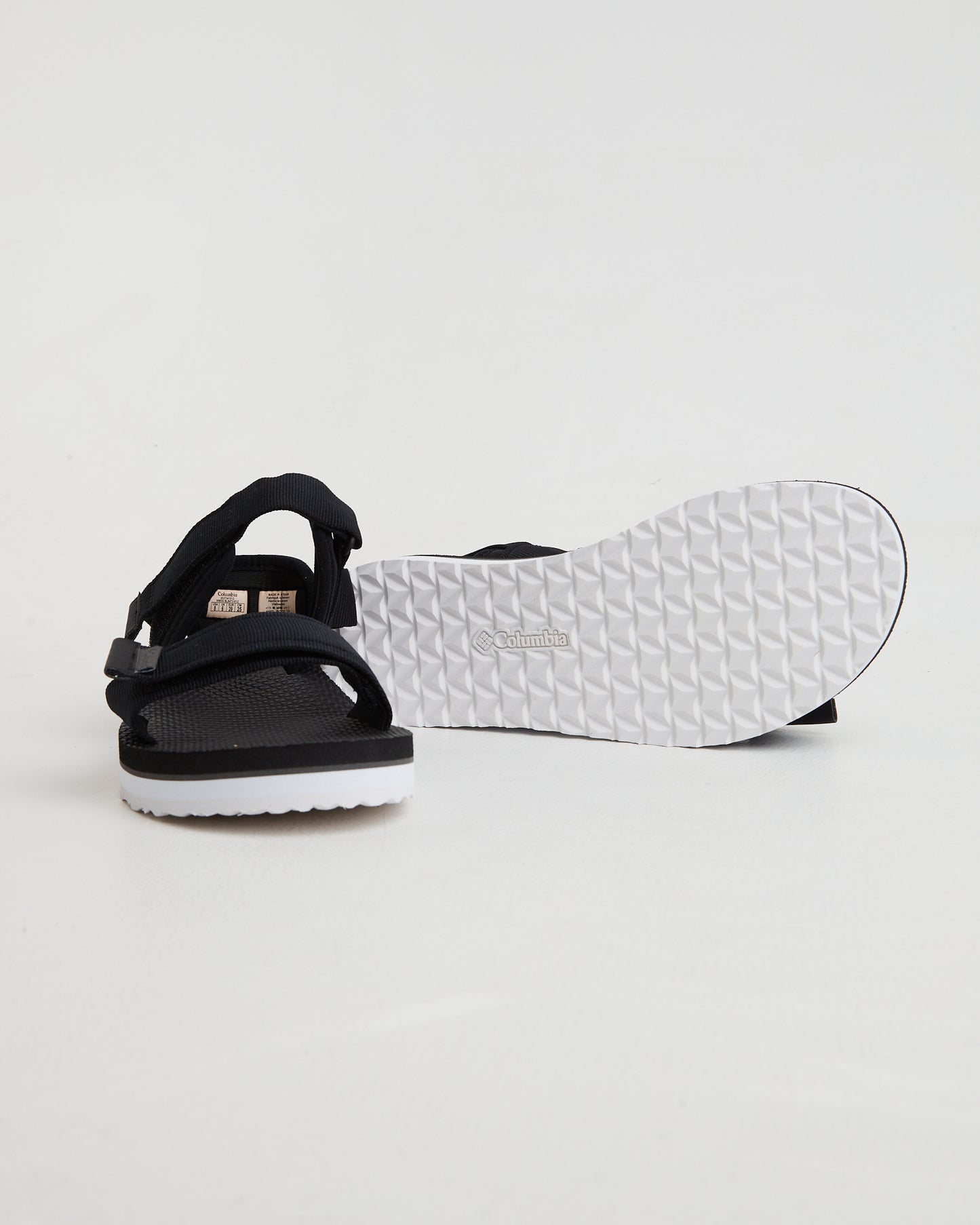 Via Sandals in Black/White