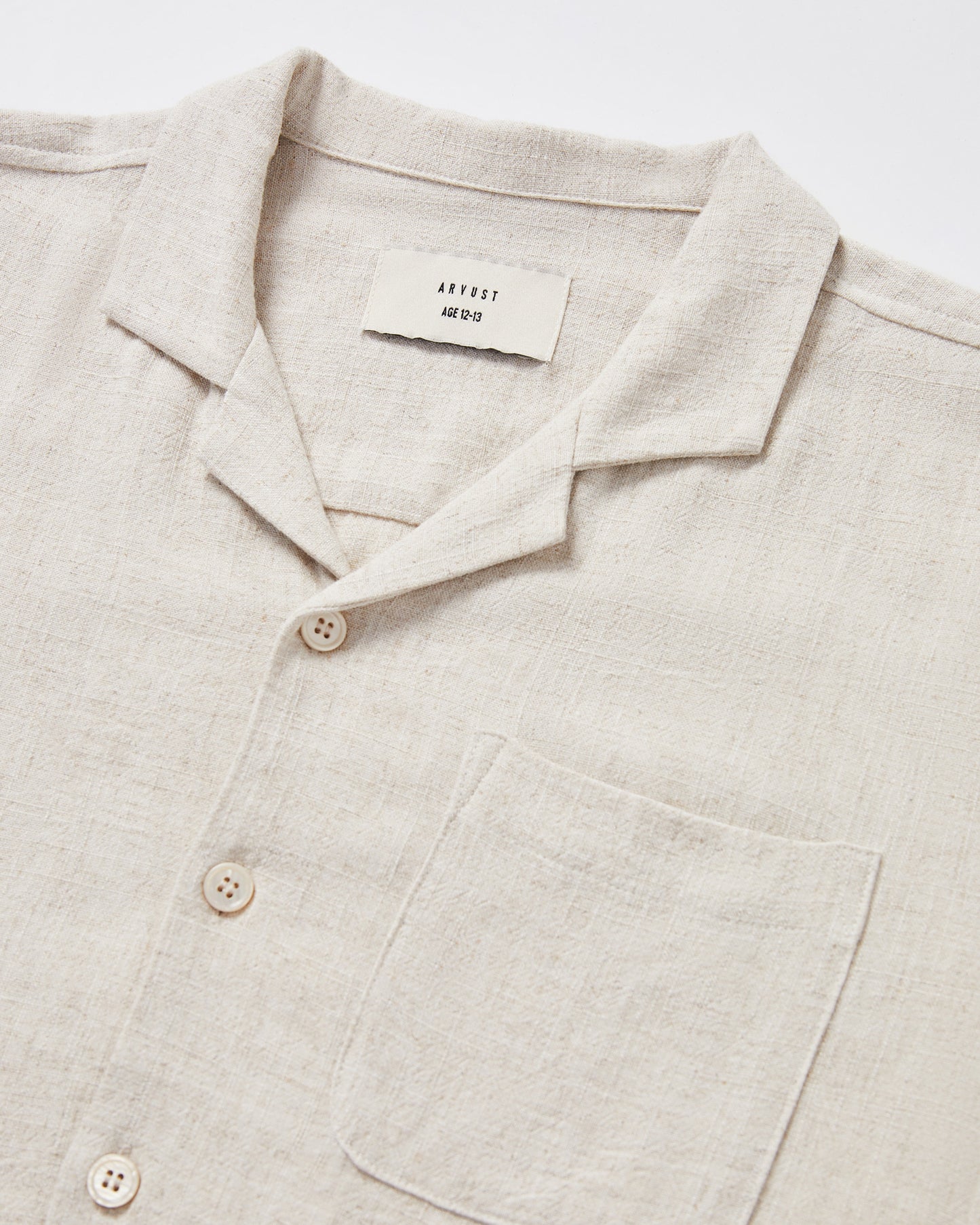 Teen Boys Harrison Linen Short Sleeve Shirt in Natural