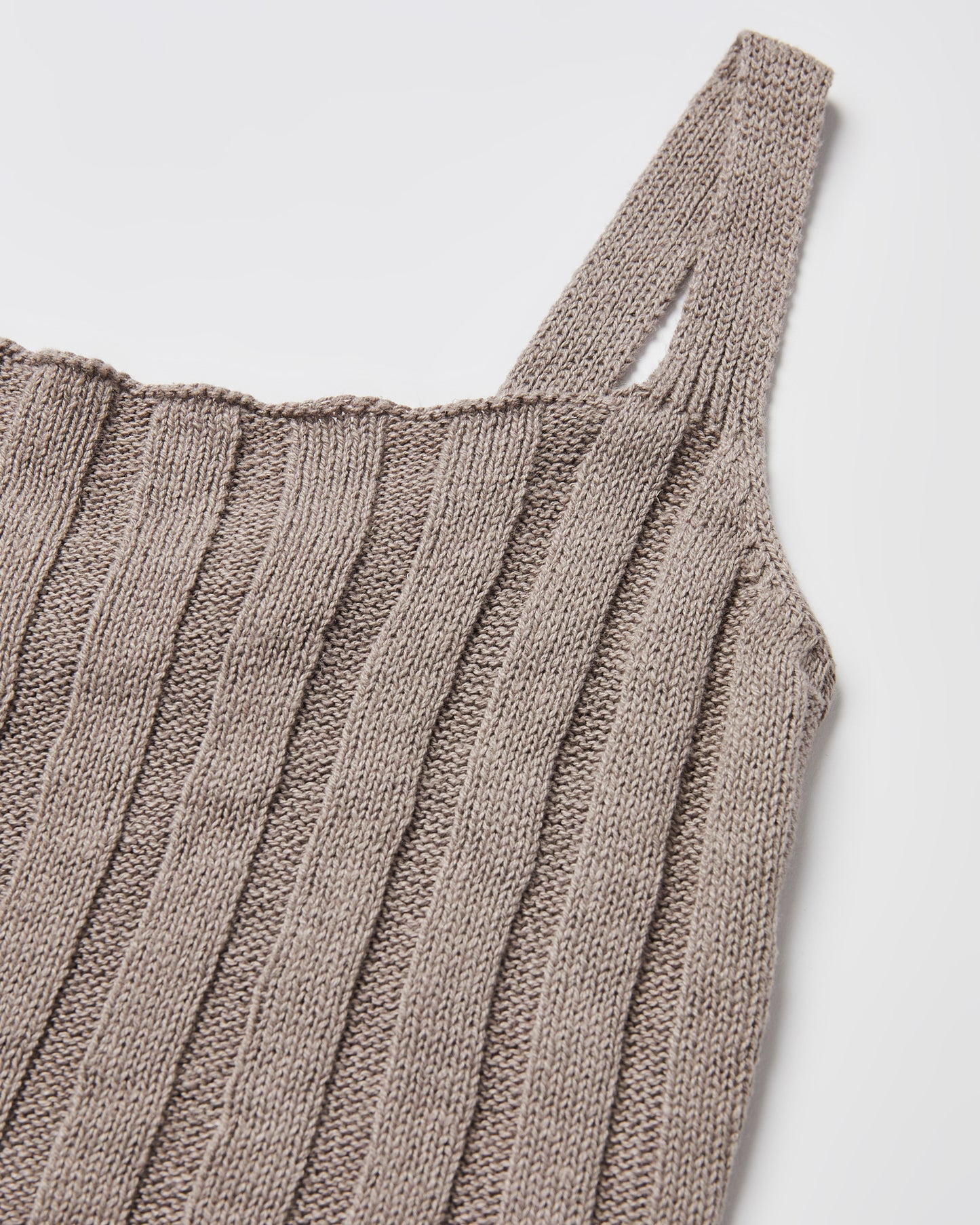 Teen Girls Bambi Knit Tank Top in Mushroom Brown