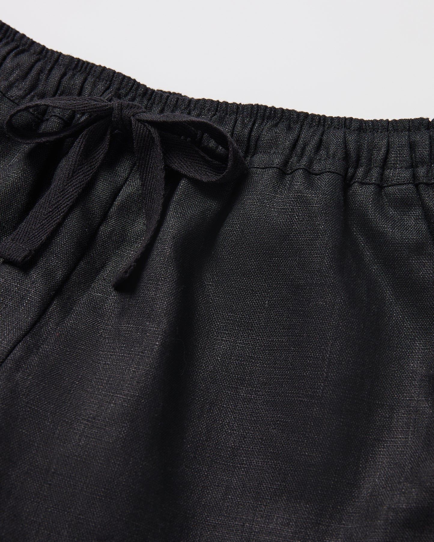 Girls Tide Linen Shorts in Black