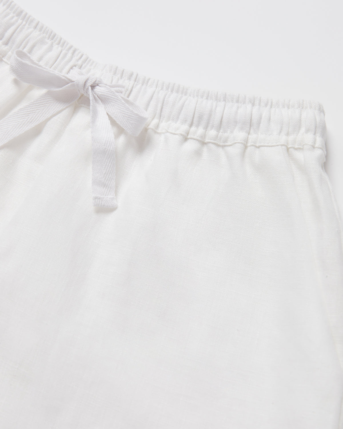 Teen Girls Tide Linen Shorts in White WHITE