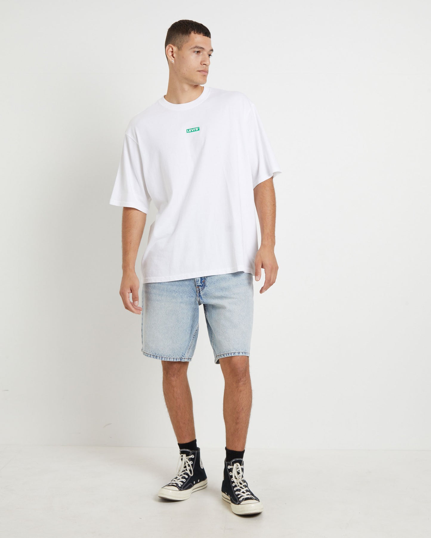 Half Sleeve Baby Tab T-Shirt in Bright White