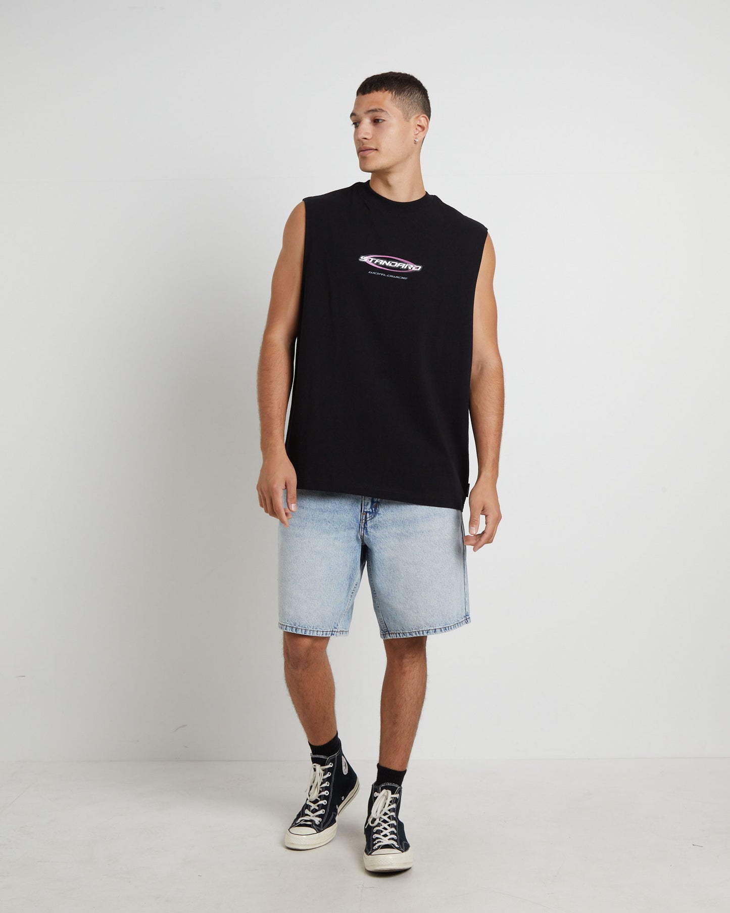 Blade Muscle Tee in Black