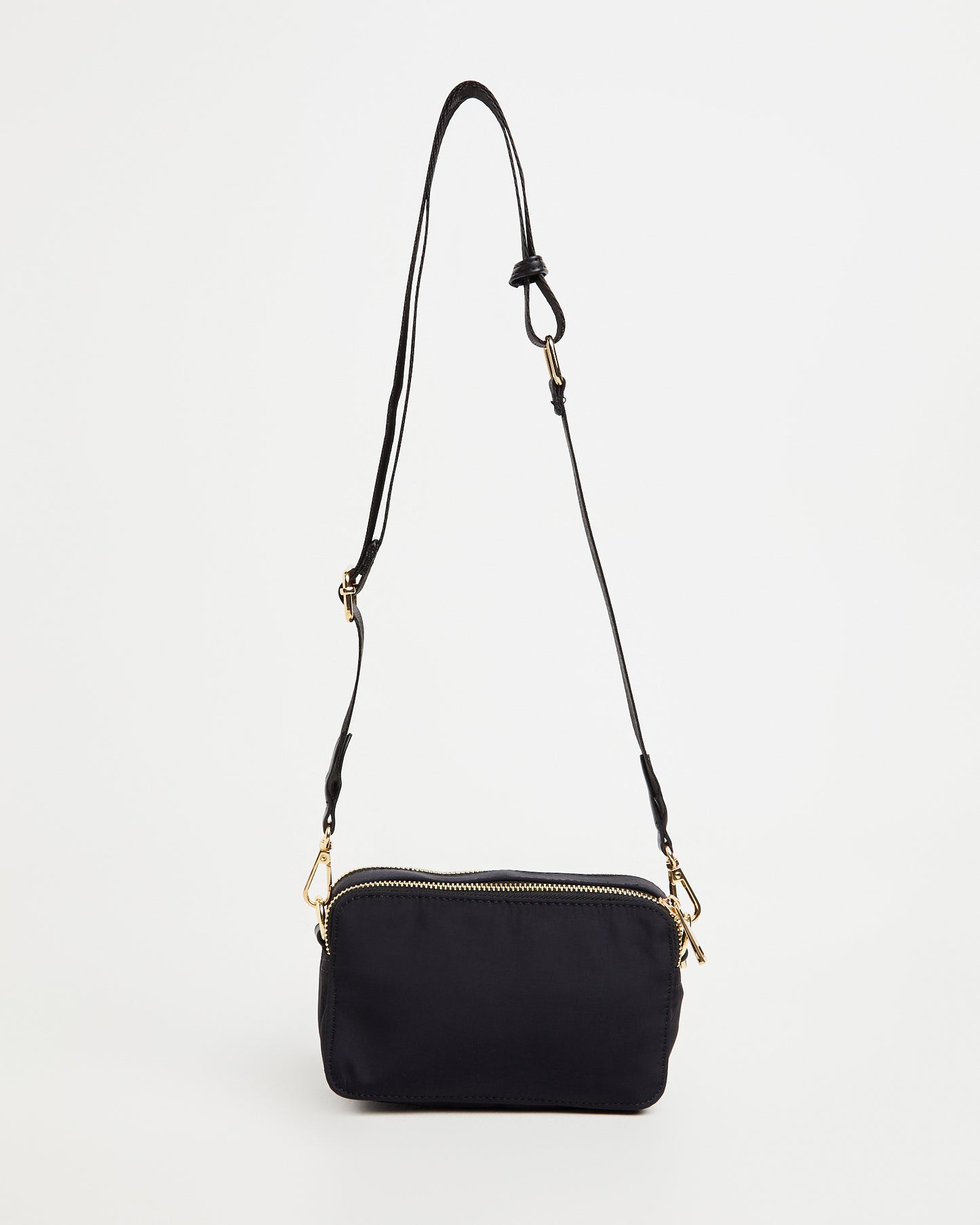 Laroi Cross Body bag in Black Nylon Gold