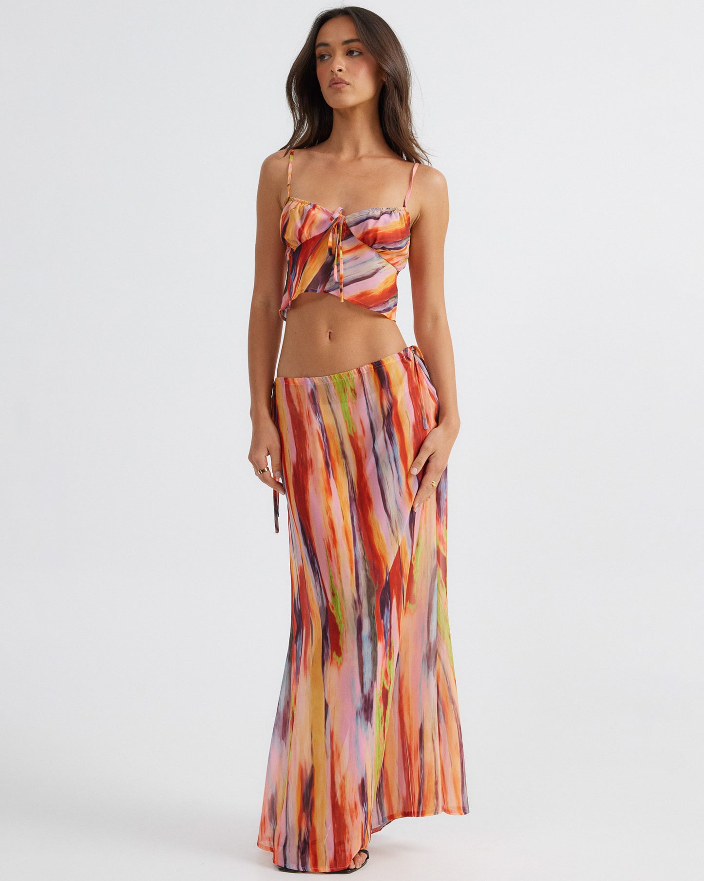 St Barts Tie Up Cami in Mutli