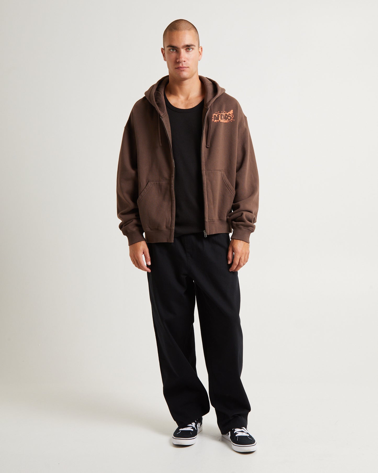Cosmic Life Recycled Zip Hoodie Coffee