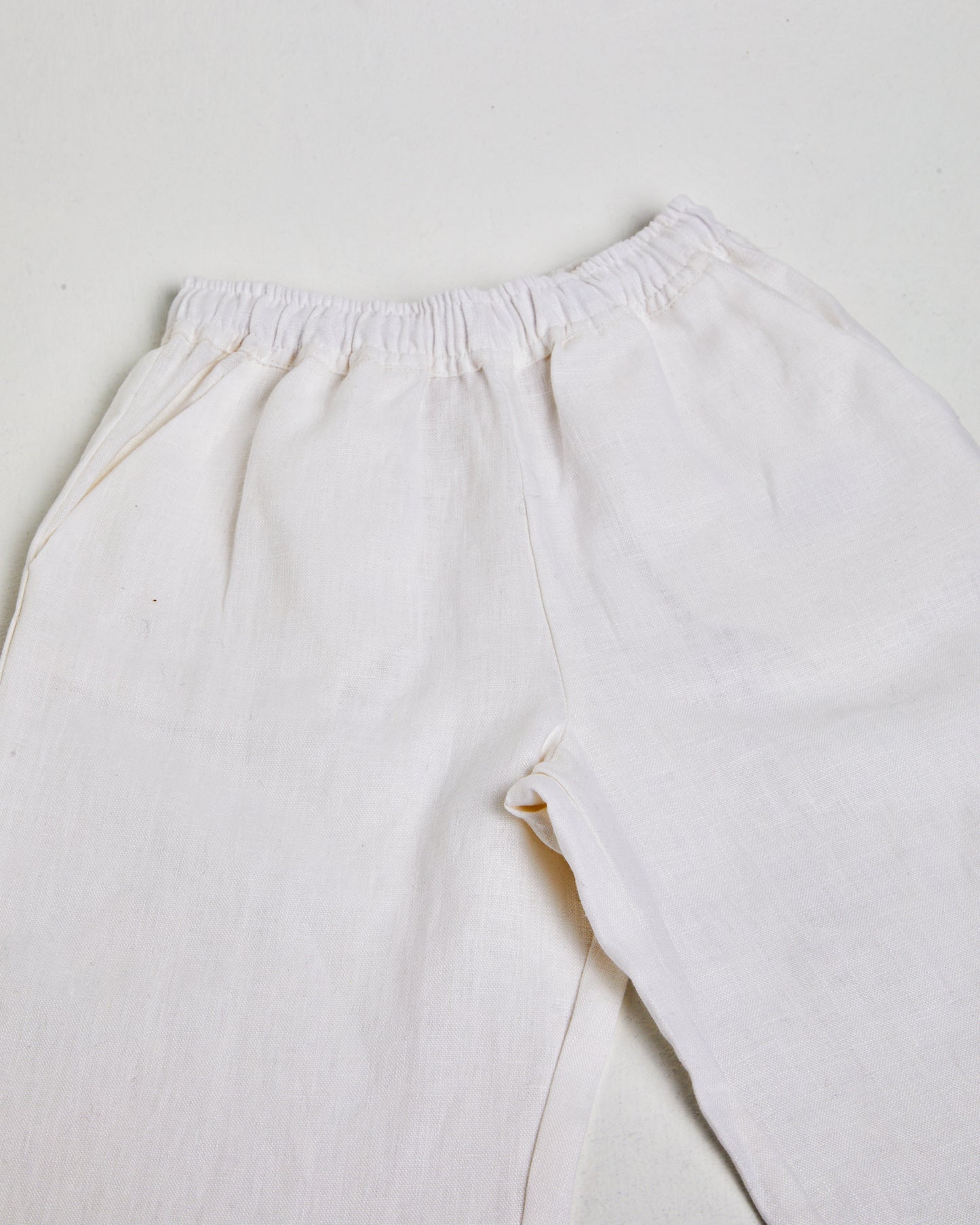Girls Kai Linen Draw Pants White