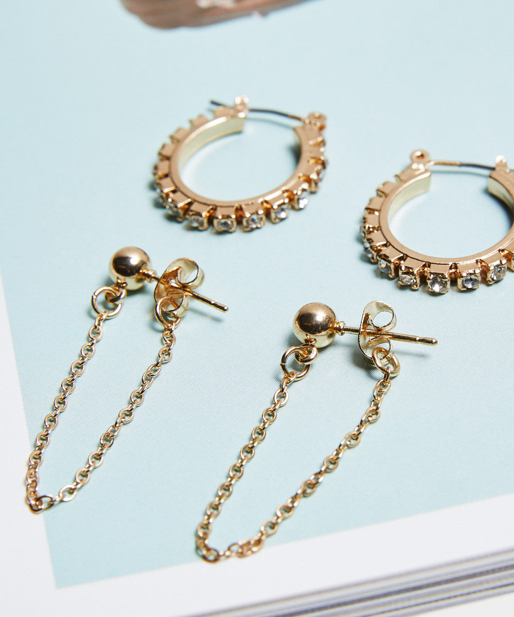 Elle Diamente Earrgs 2 Pack