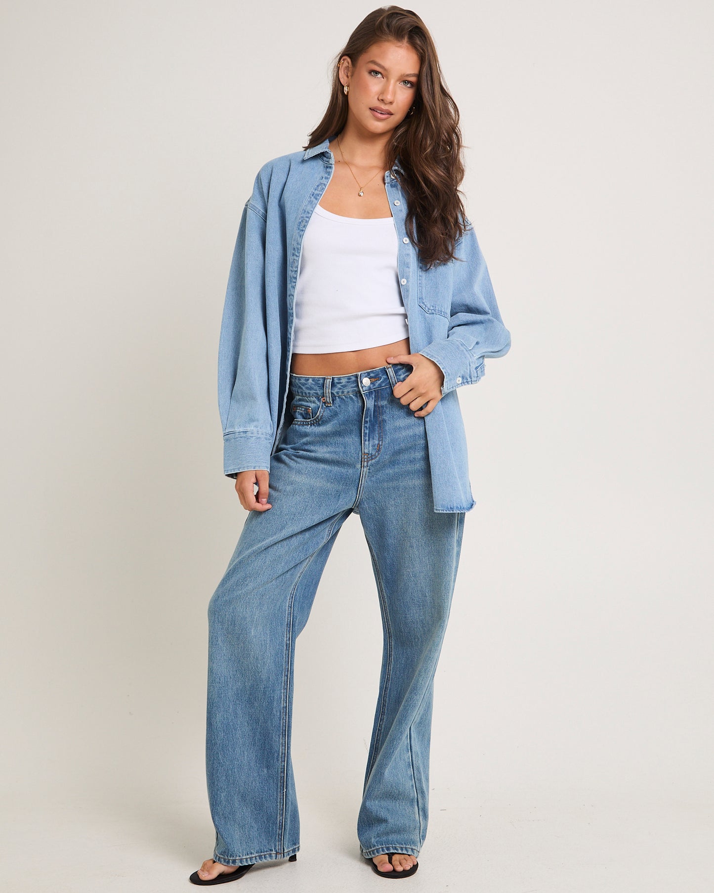 Alexa Mid Rise Relaxed Denim Jeans