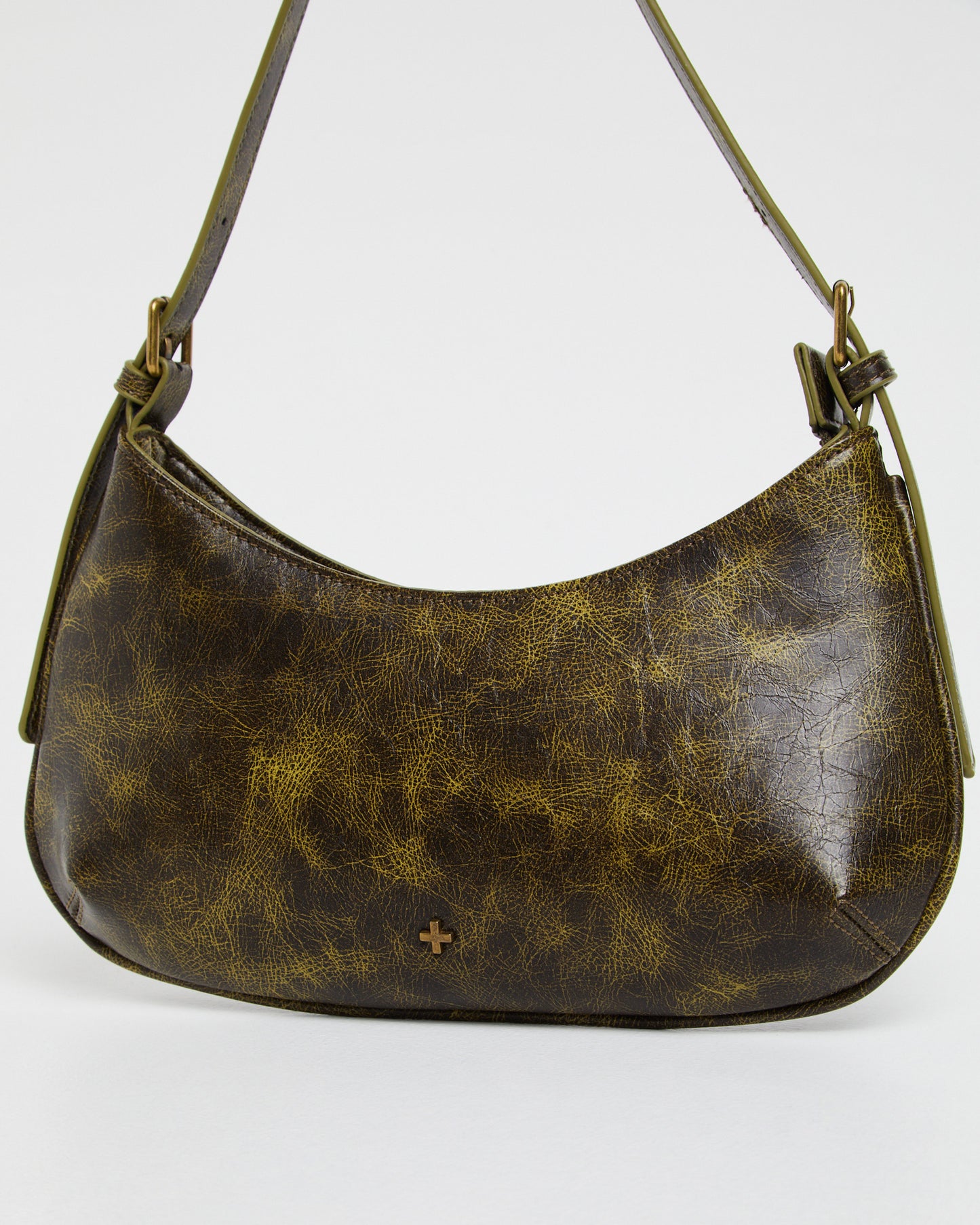 Cari Shoulder Bag Green Distressed