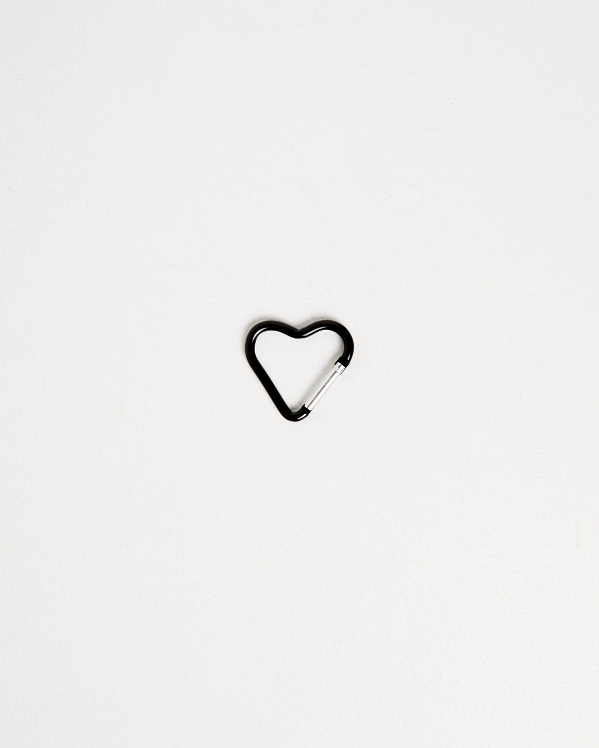 Heart Carabiner Keyring BLACK