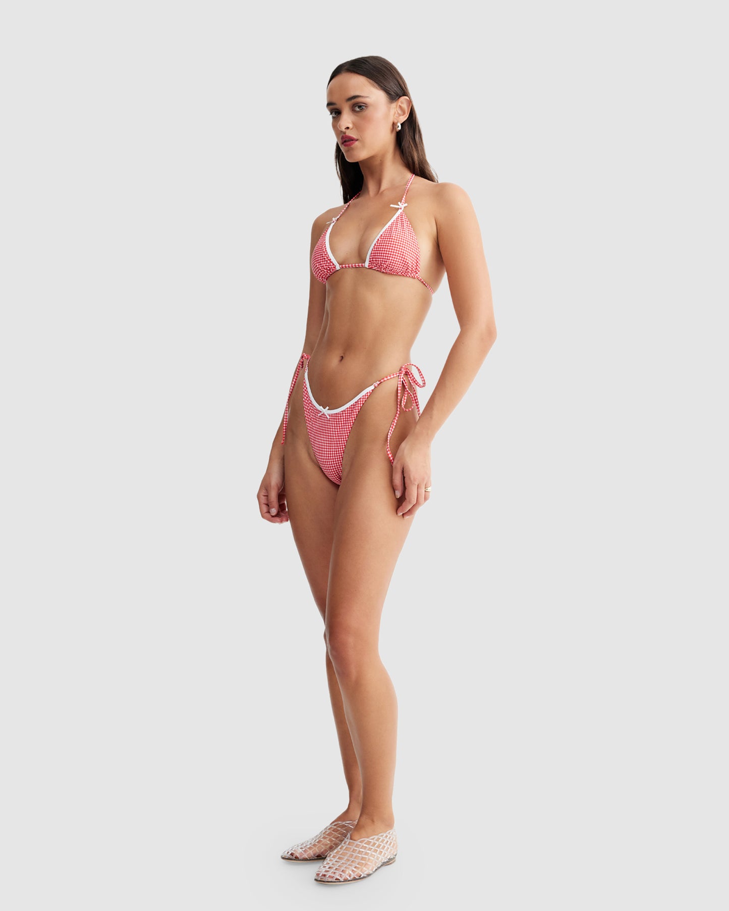 Gingham Rio Tie Side Bikini Bottoms
