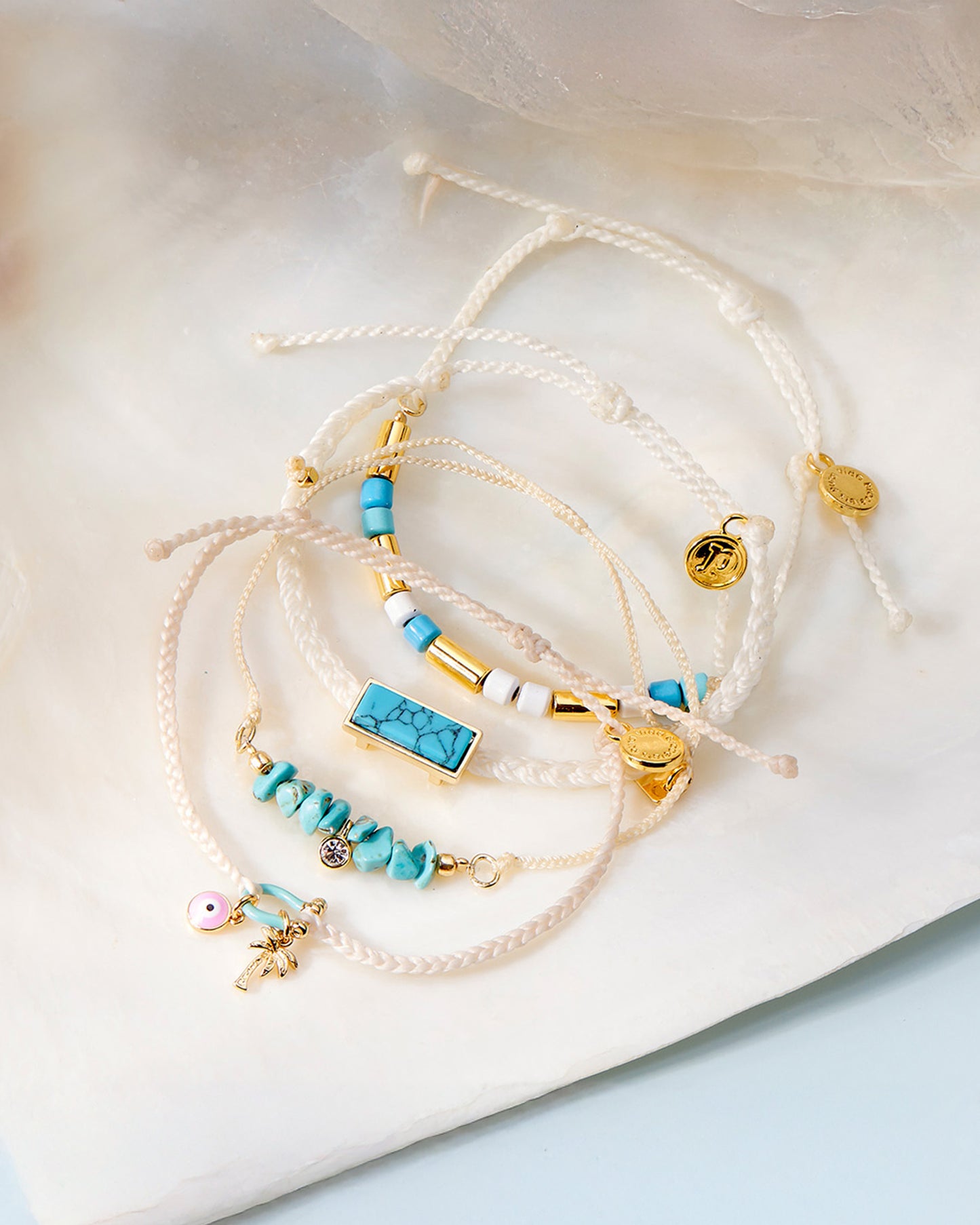 Undertow Enamel Bead Charm Bracelet