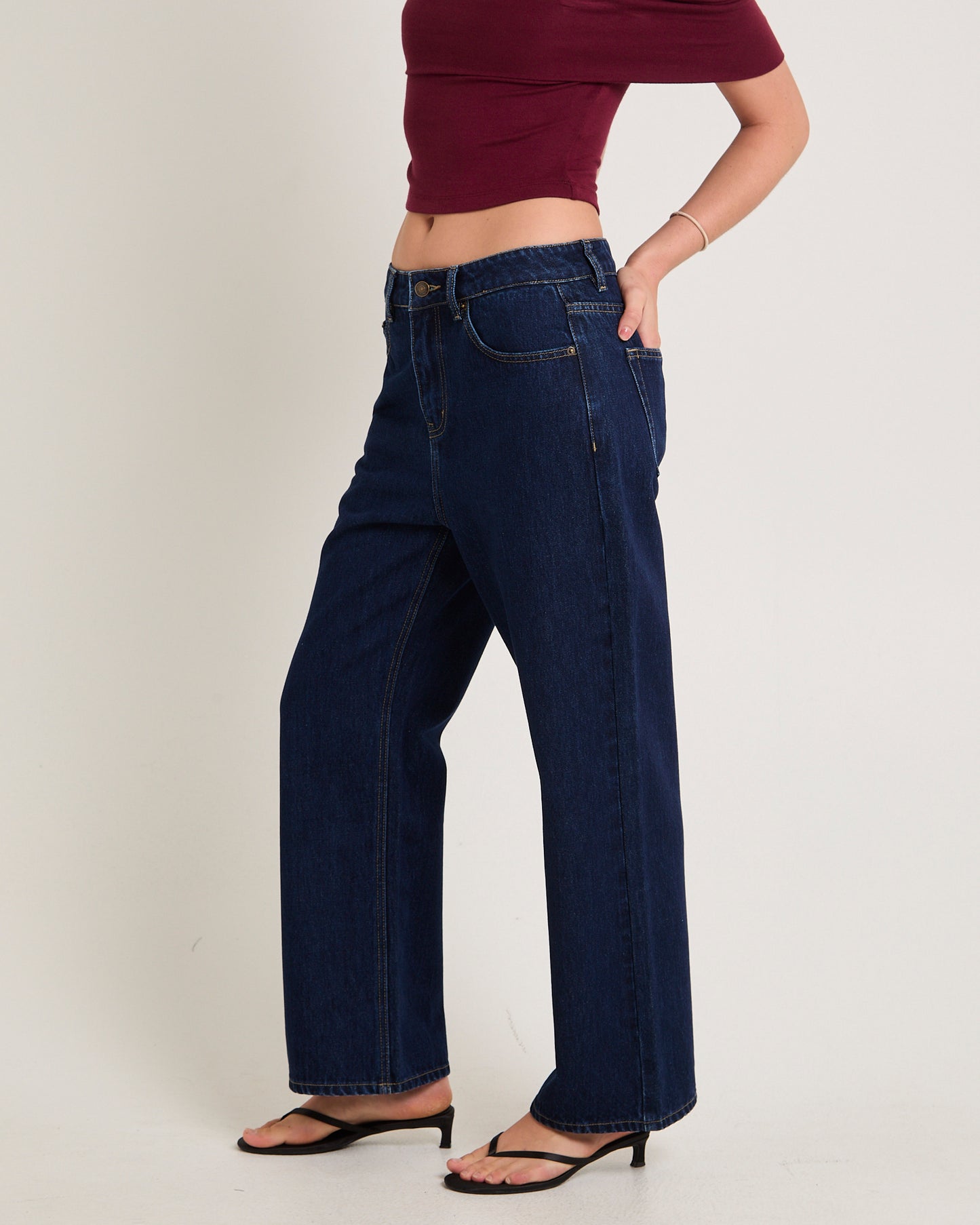 Alexa Mid Rise Denim Jeans Petite Relaxed