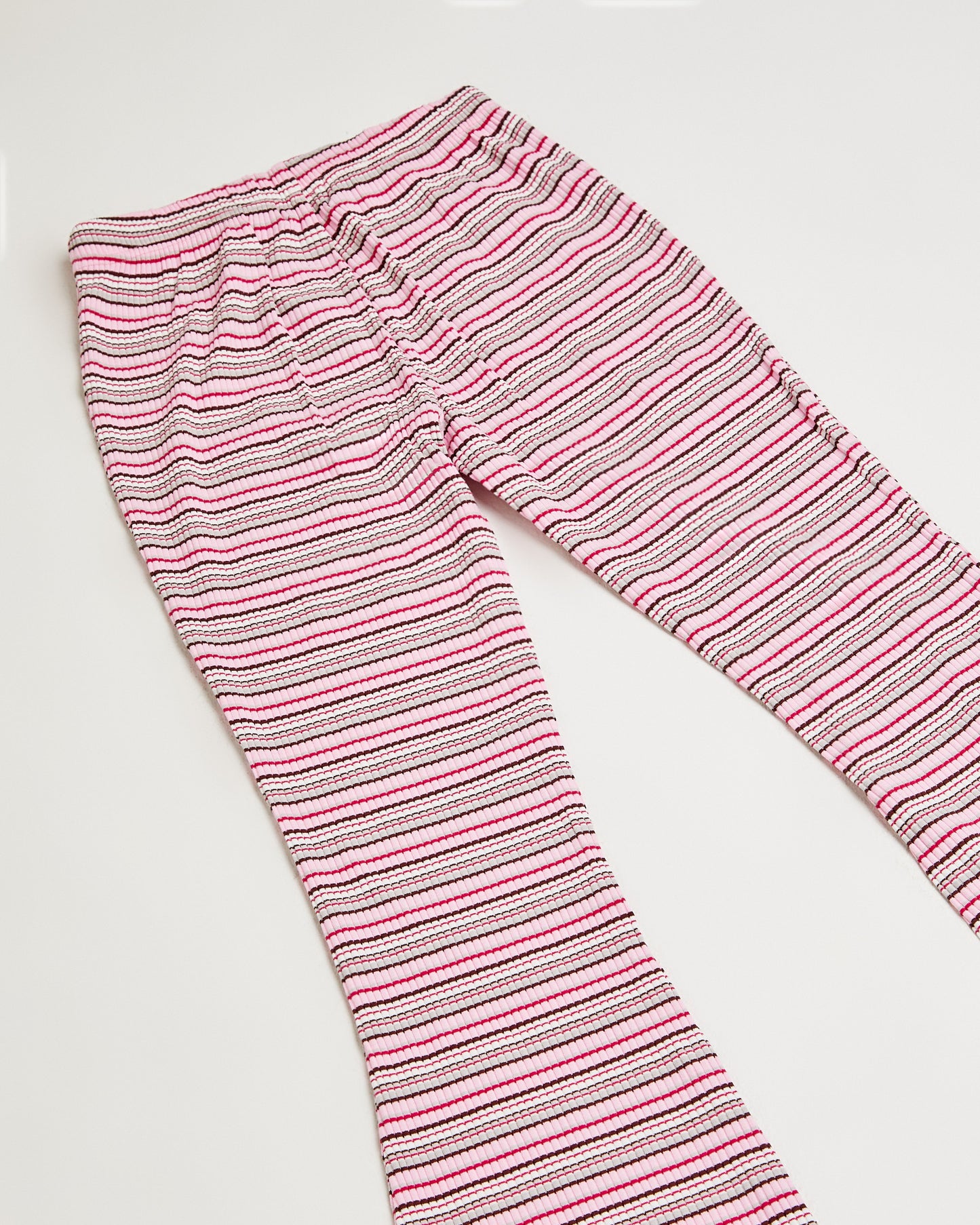 Charlotte Striped Ribbed Flare Pants