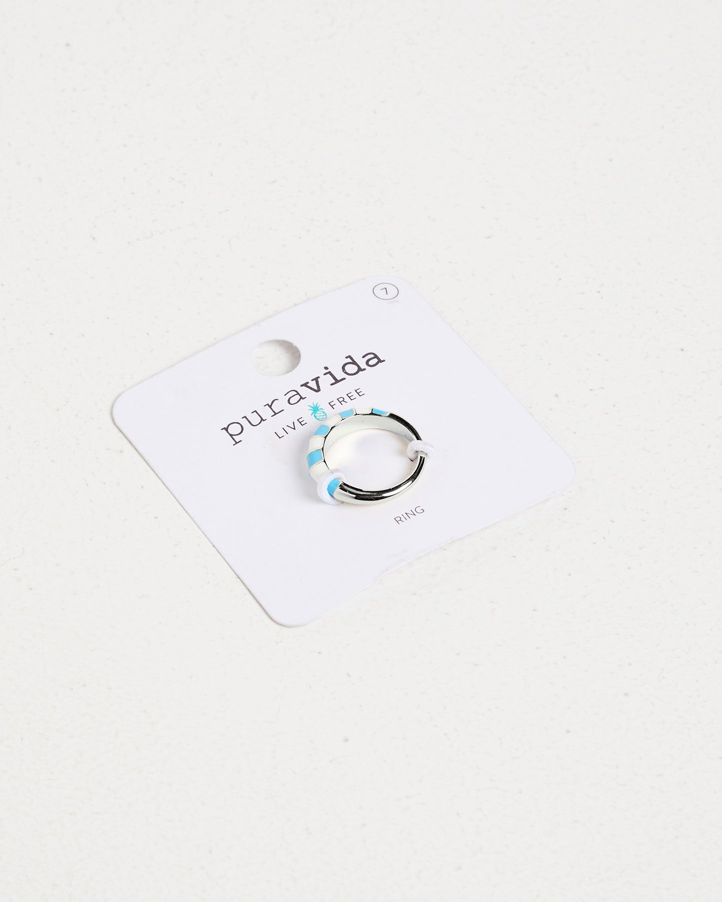 Striped Enamel Gold Ring