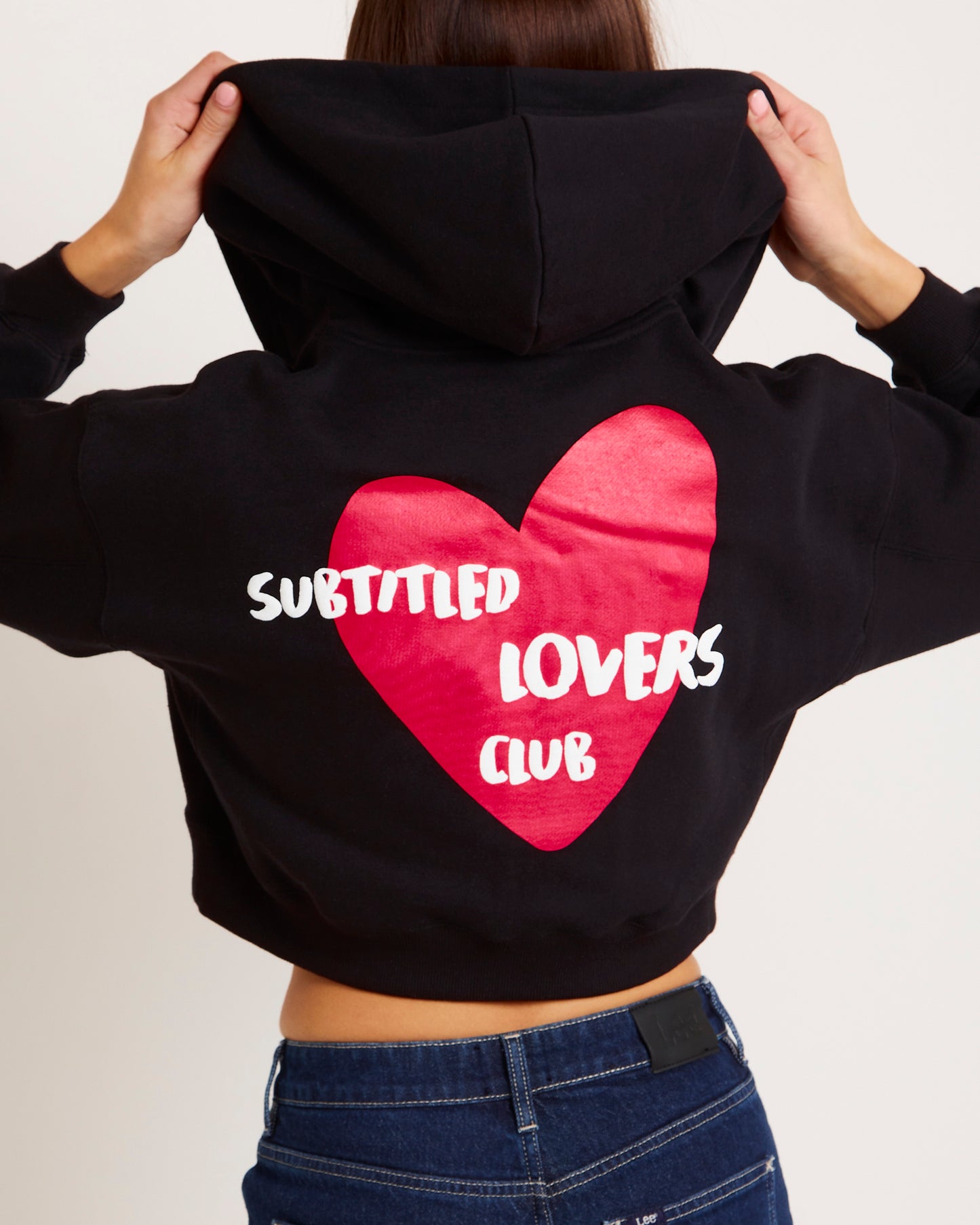 Lovers Club Cropped Zip Hoodie