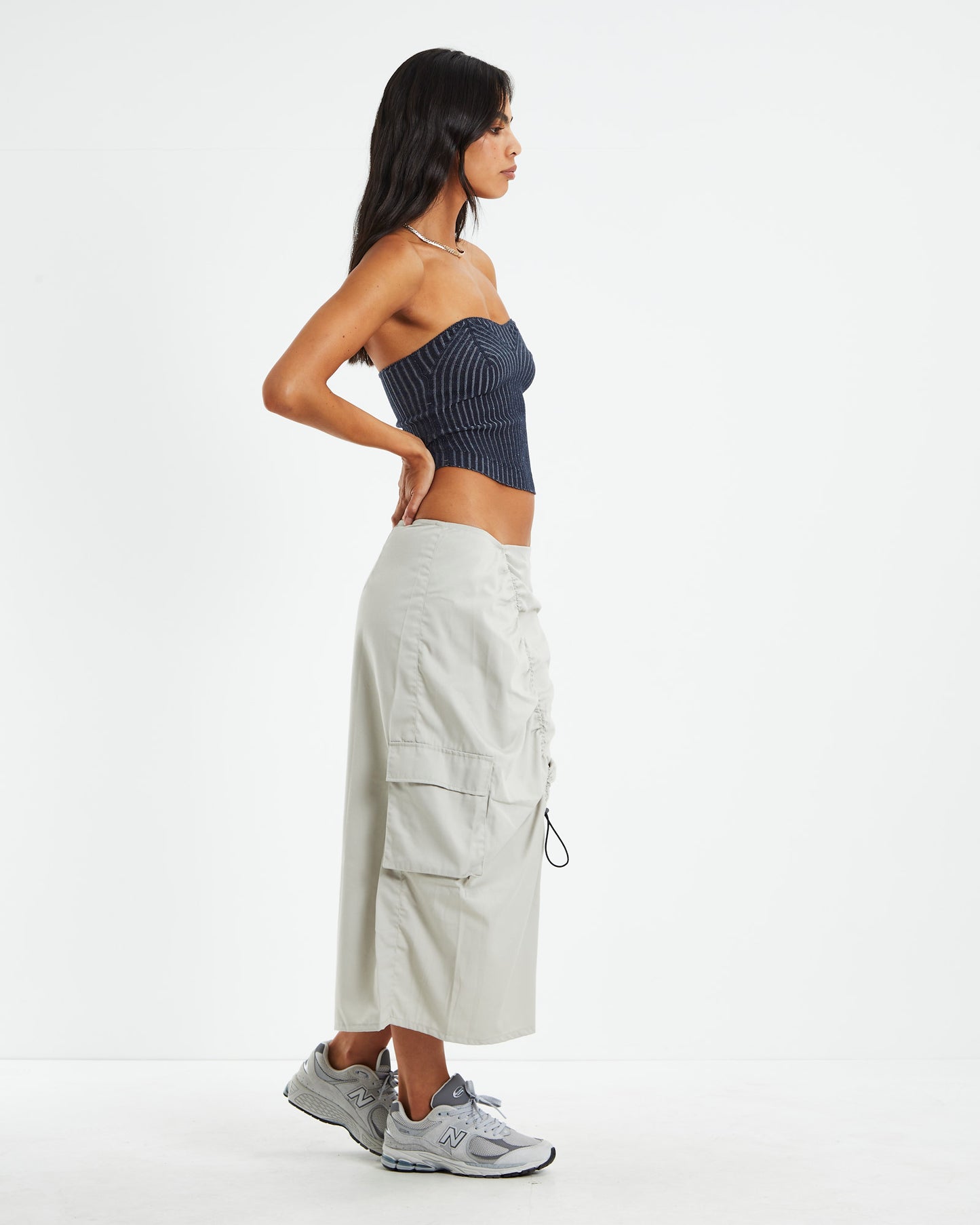 Sinan Tube Top Two Tone Navy