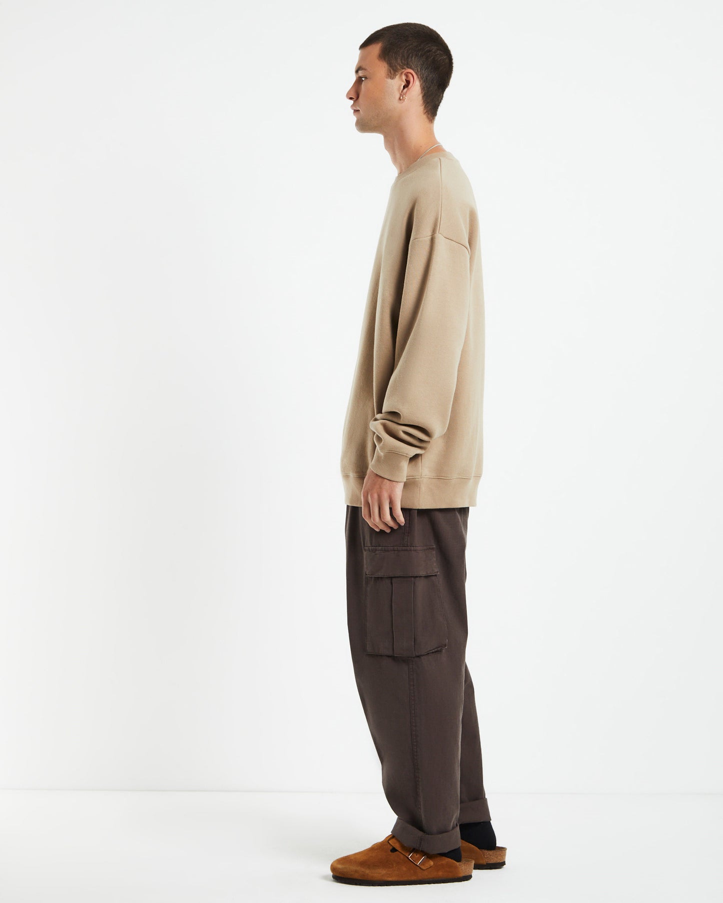Crew Neck Jumper Tan