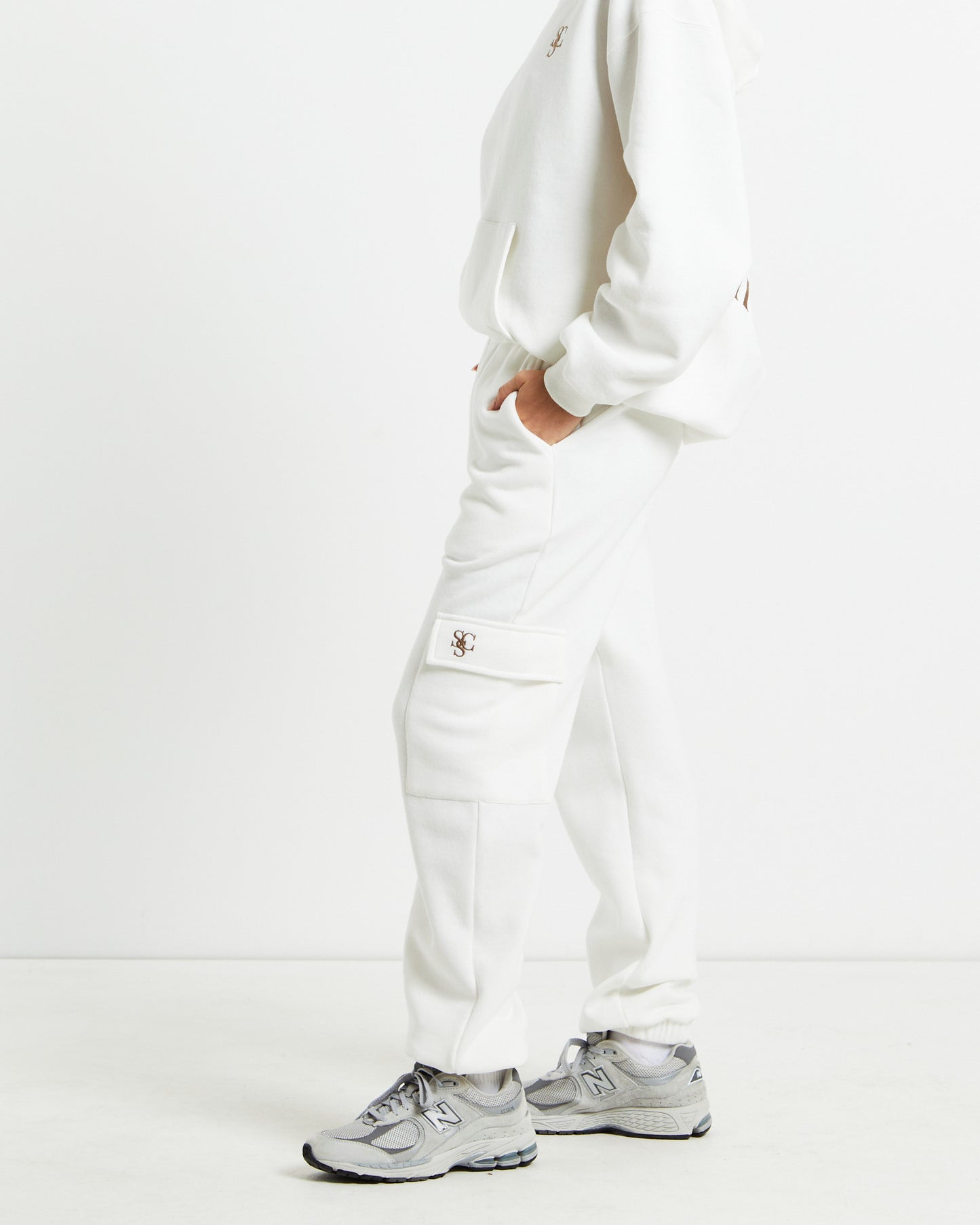 Dom Fleece Track Pants White