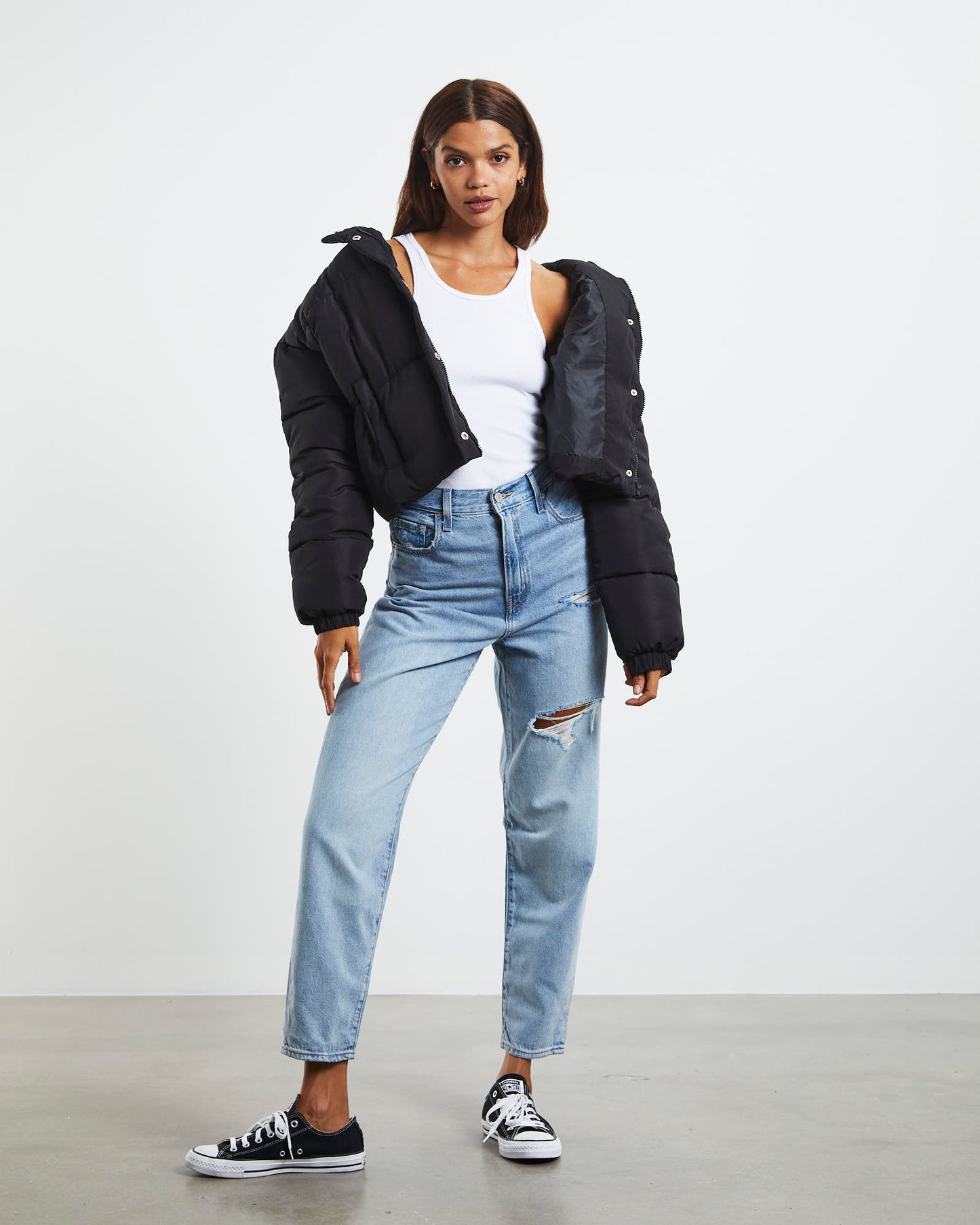 High Loose Taper Jeans Here To Stay Blue