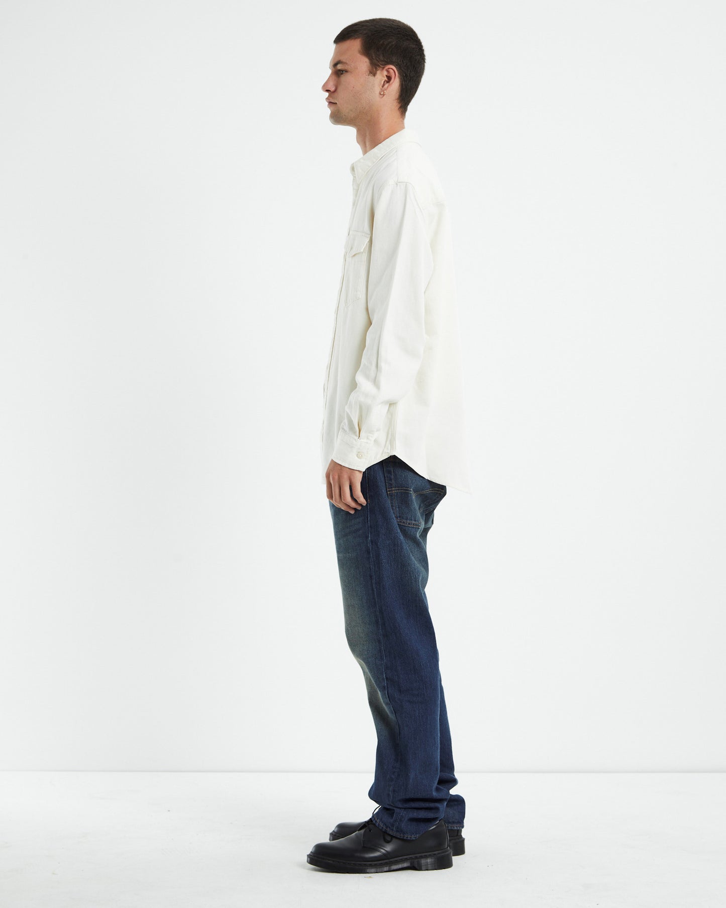 Relaxed Fit Western Shirt Fresh Ecru