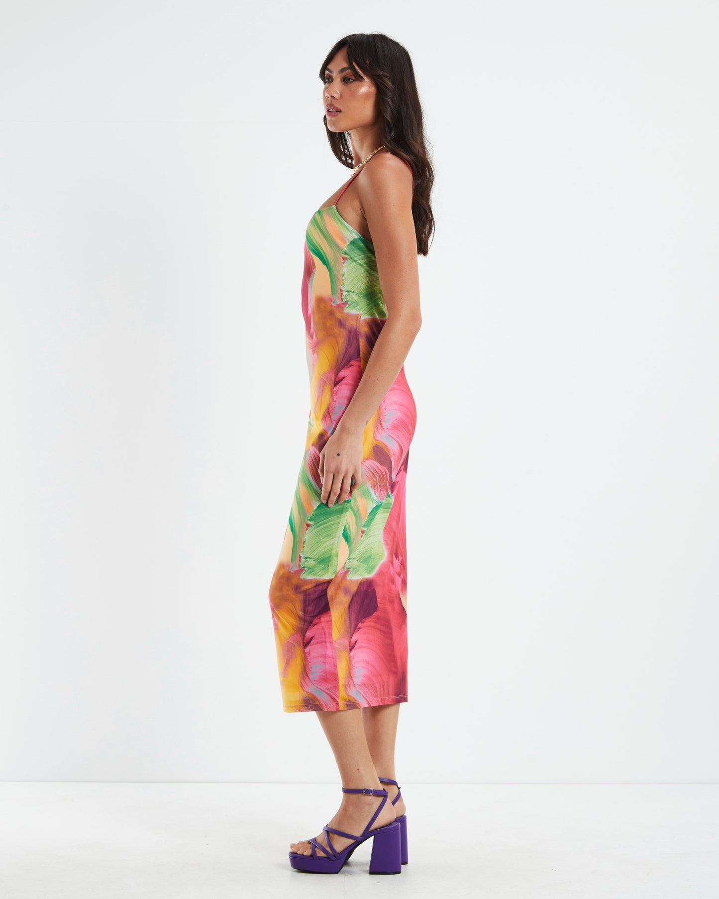 Carmen Mesh Midi Dress Assorted