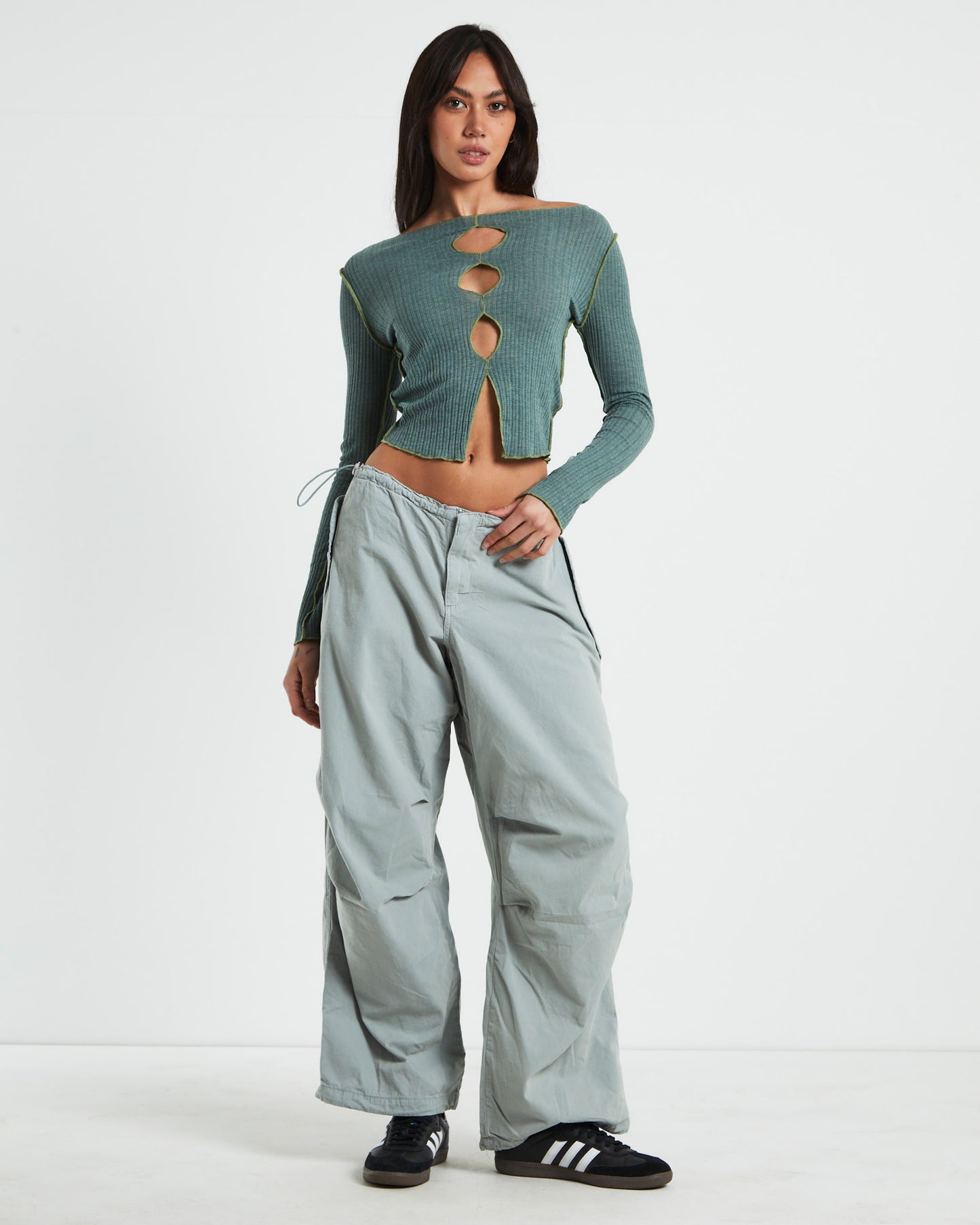 BDG Baggy Cargo Pants in Slate Grey
