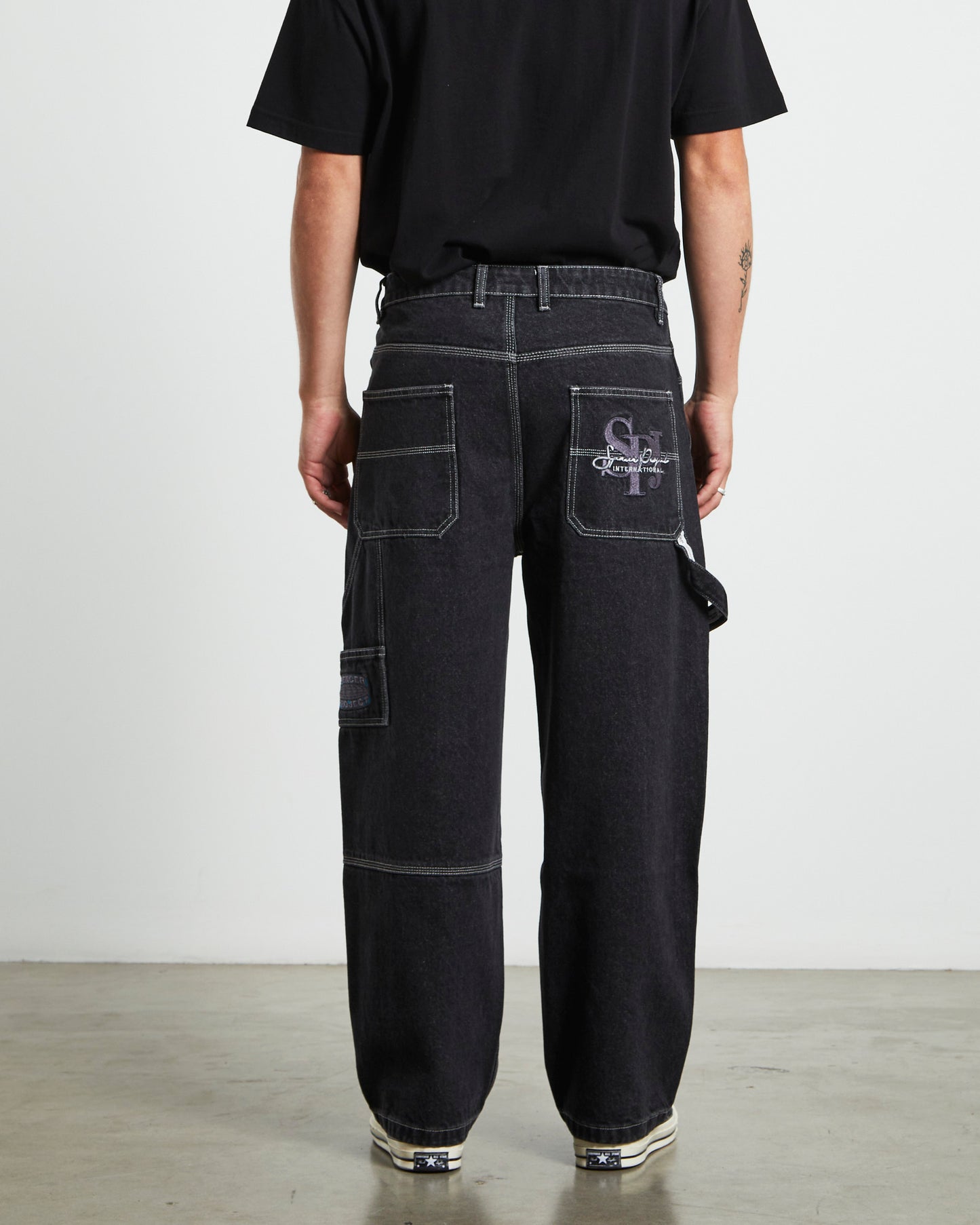 Sretford Y2K Cargo Jeans in Black