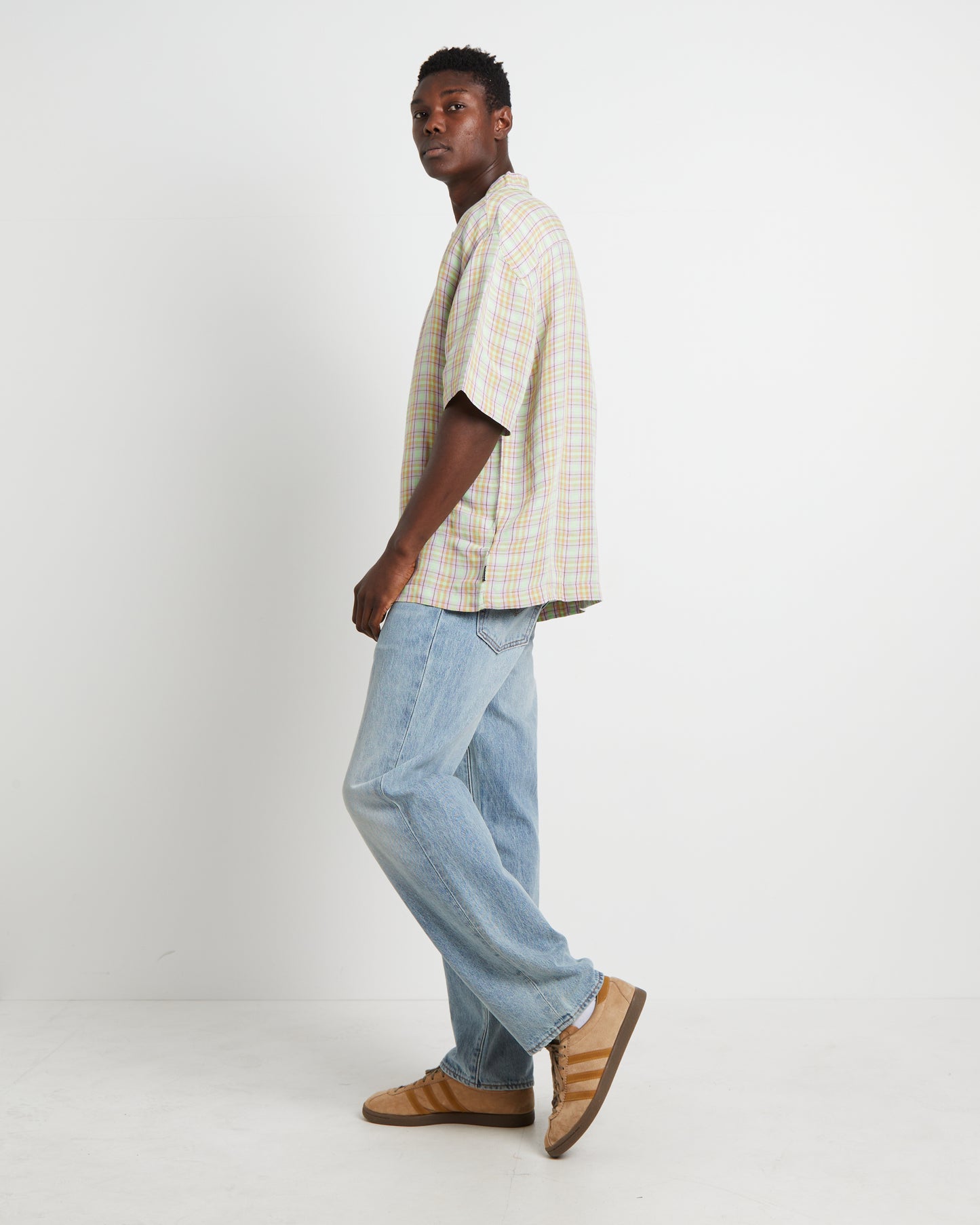 Kali Hemp Check Short Sleeve Shirt in Multi