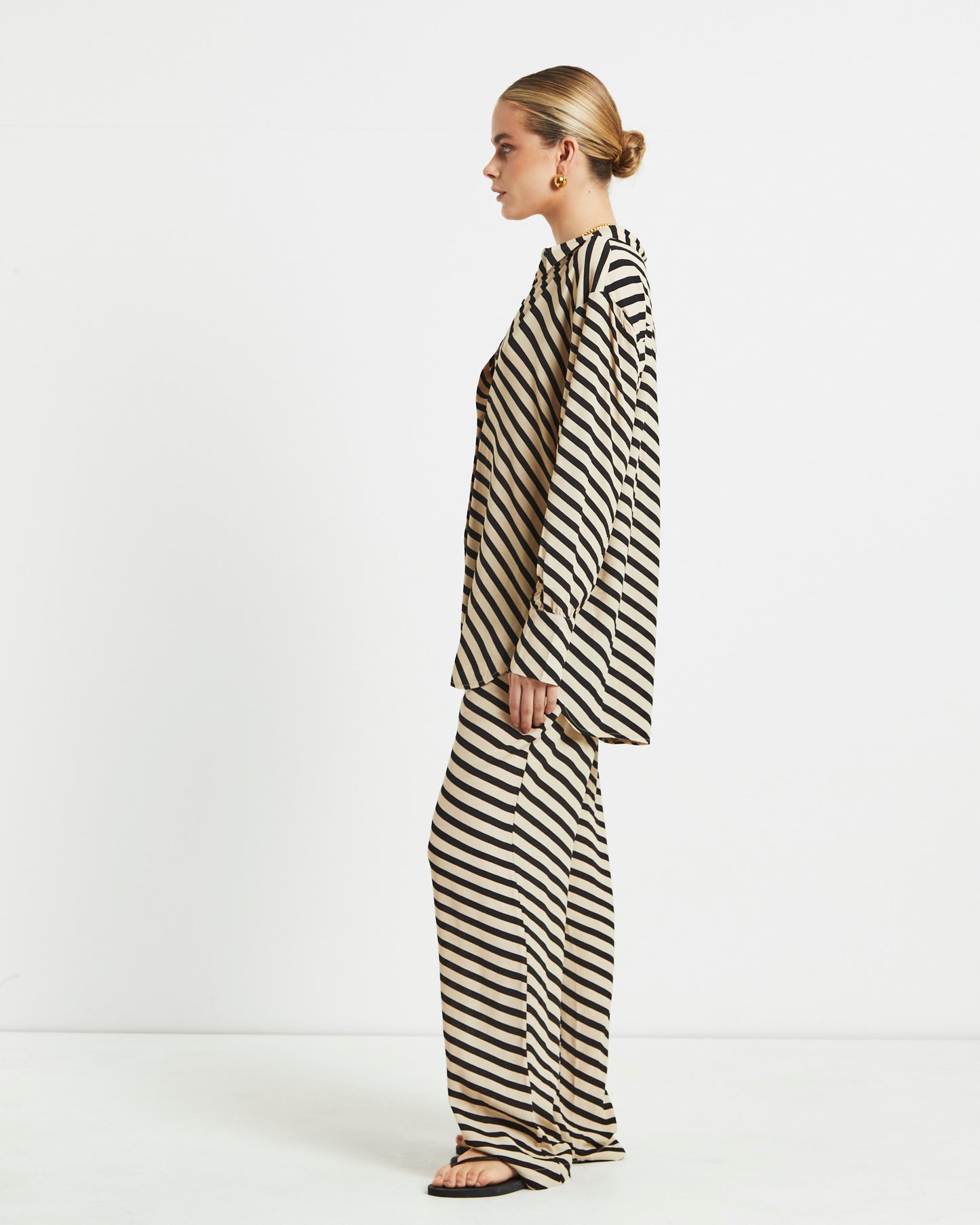 Morgan Printed Crepe Long Sleeve Shirt in Assorted