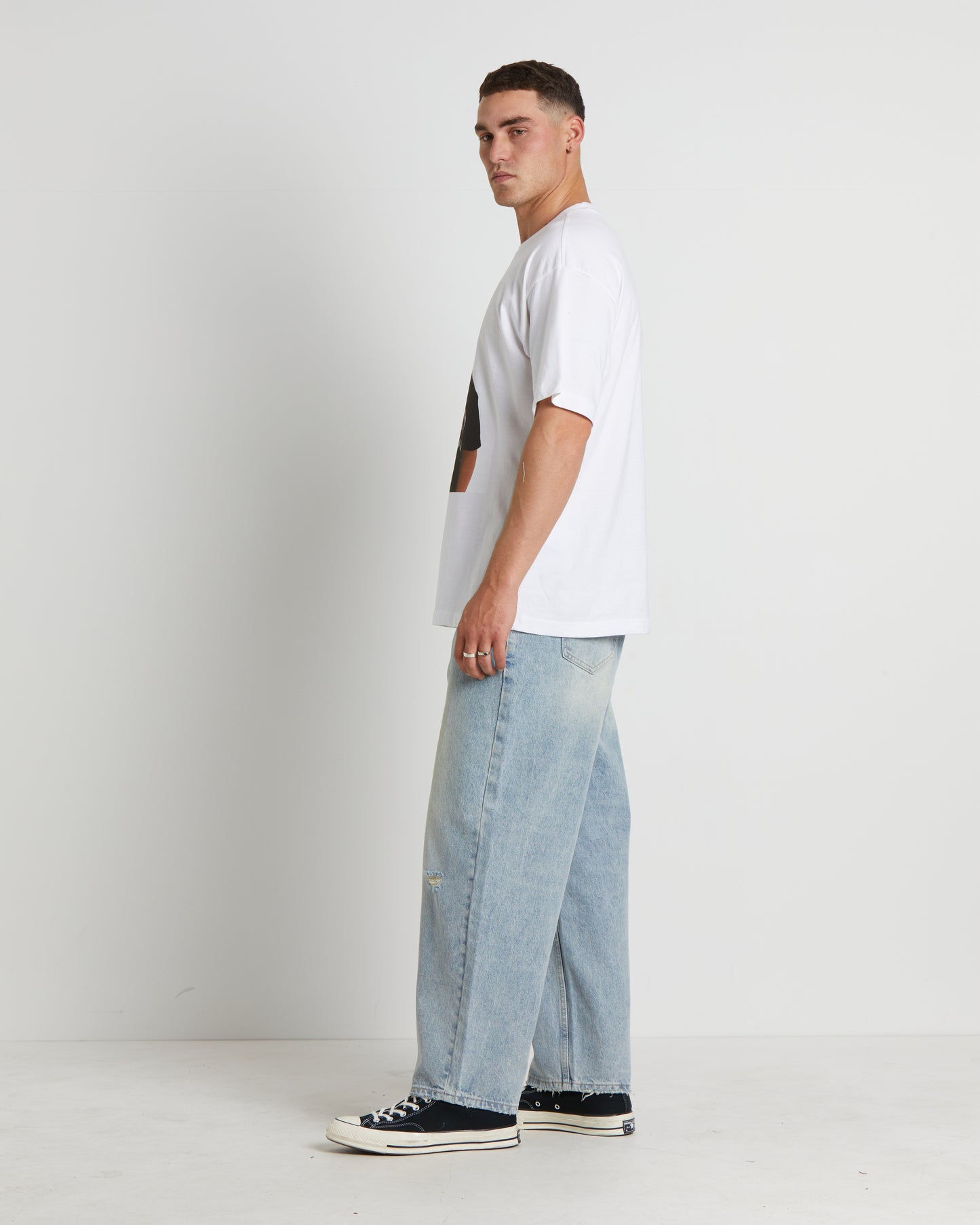 Hasbulla Photo Short Sleeve T-Shirt in White