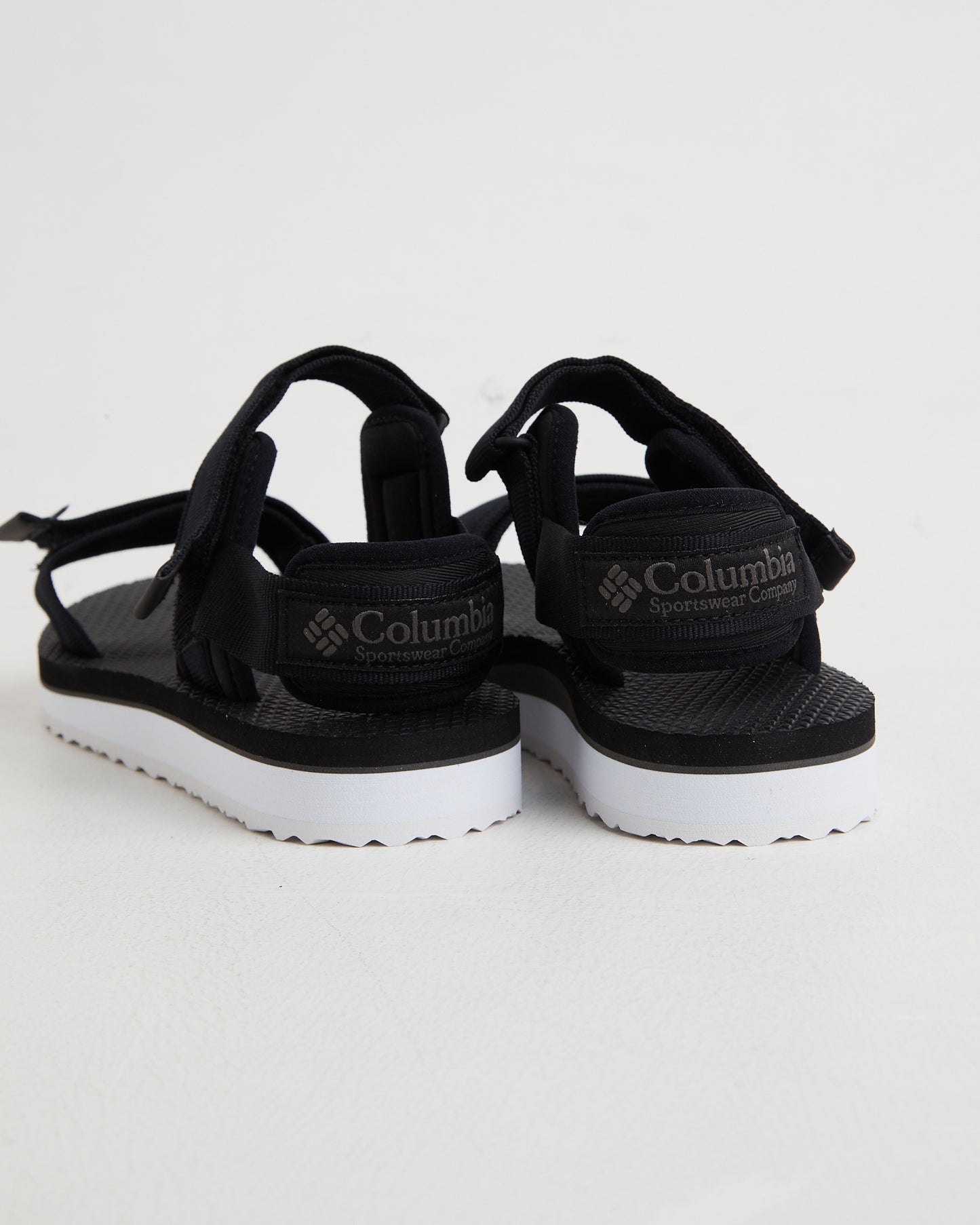 Via Sandals in Black/White