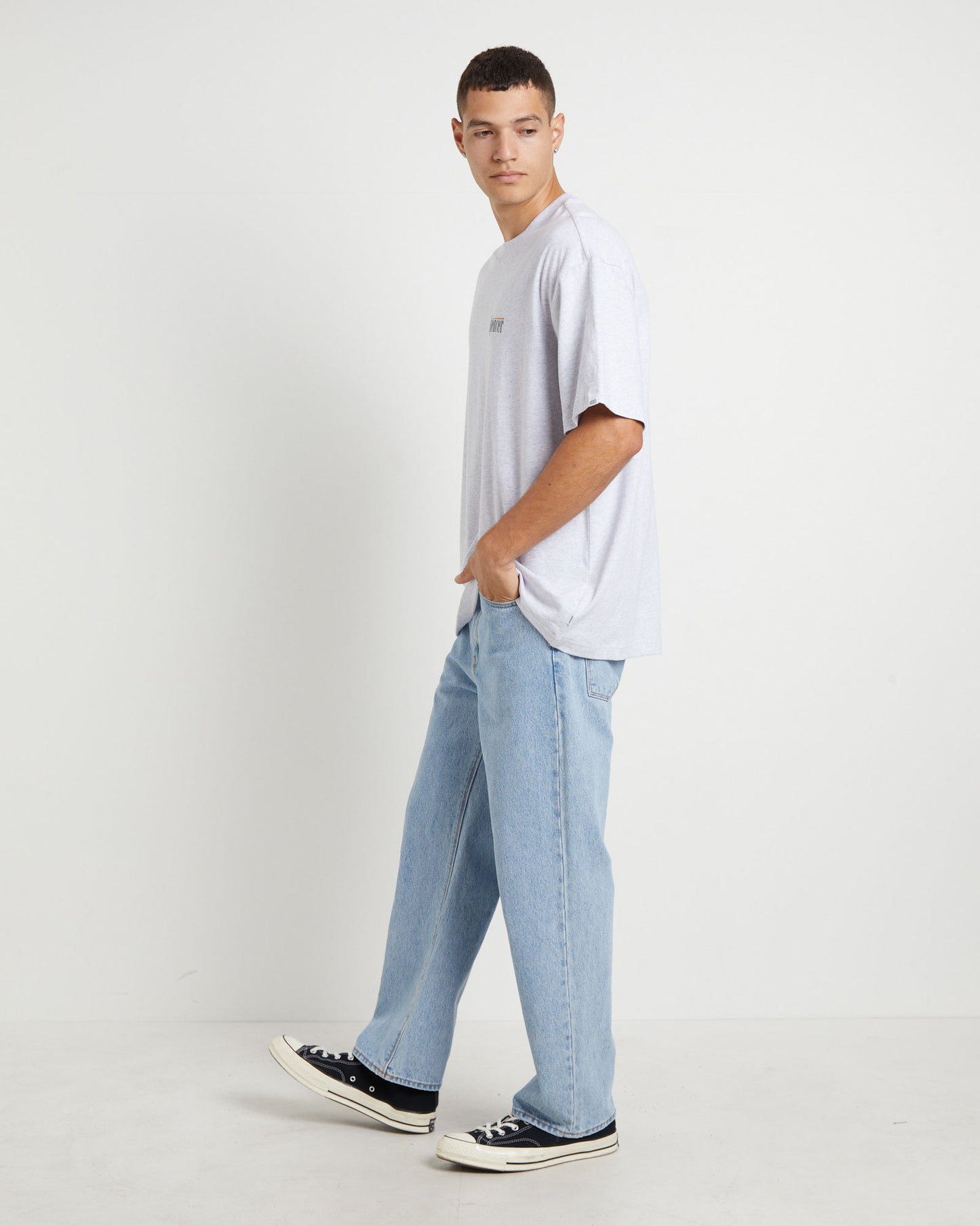 Pop Short Sleeve T-Shirt in Frost Marle Grey