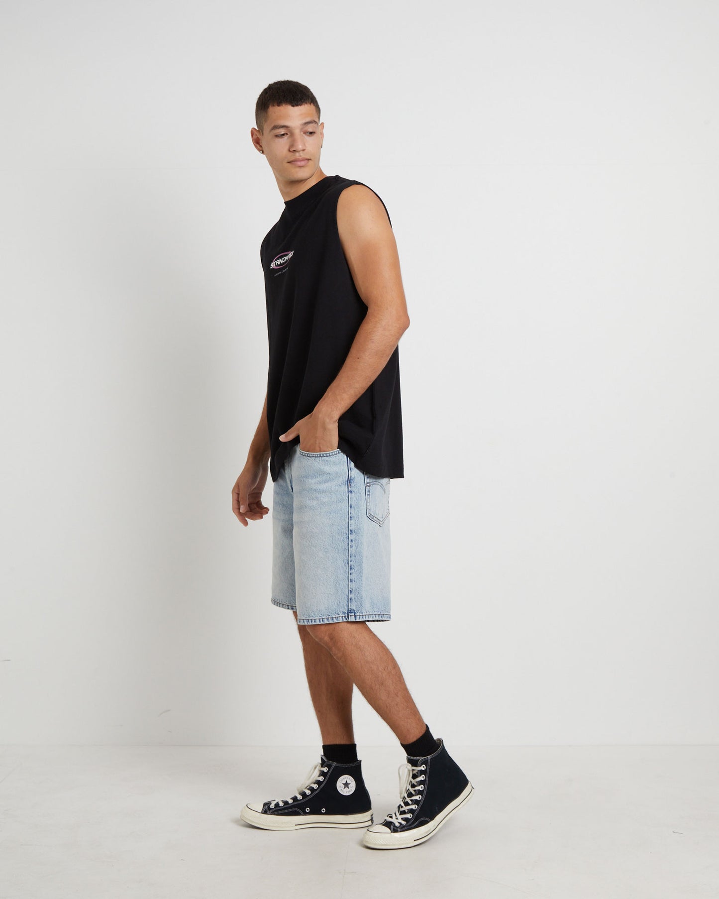 Blade Muscle Tee in Black