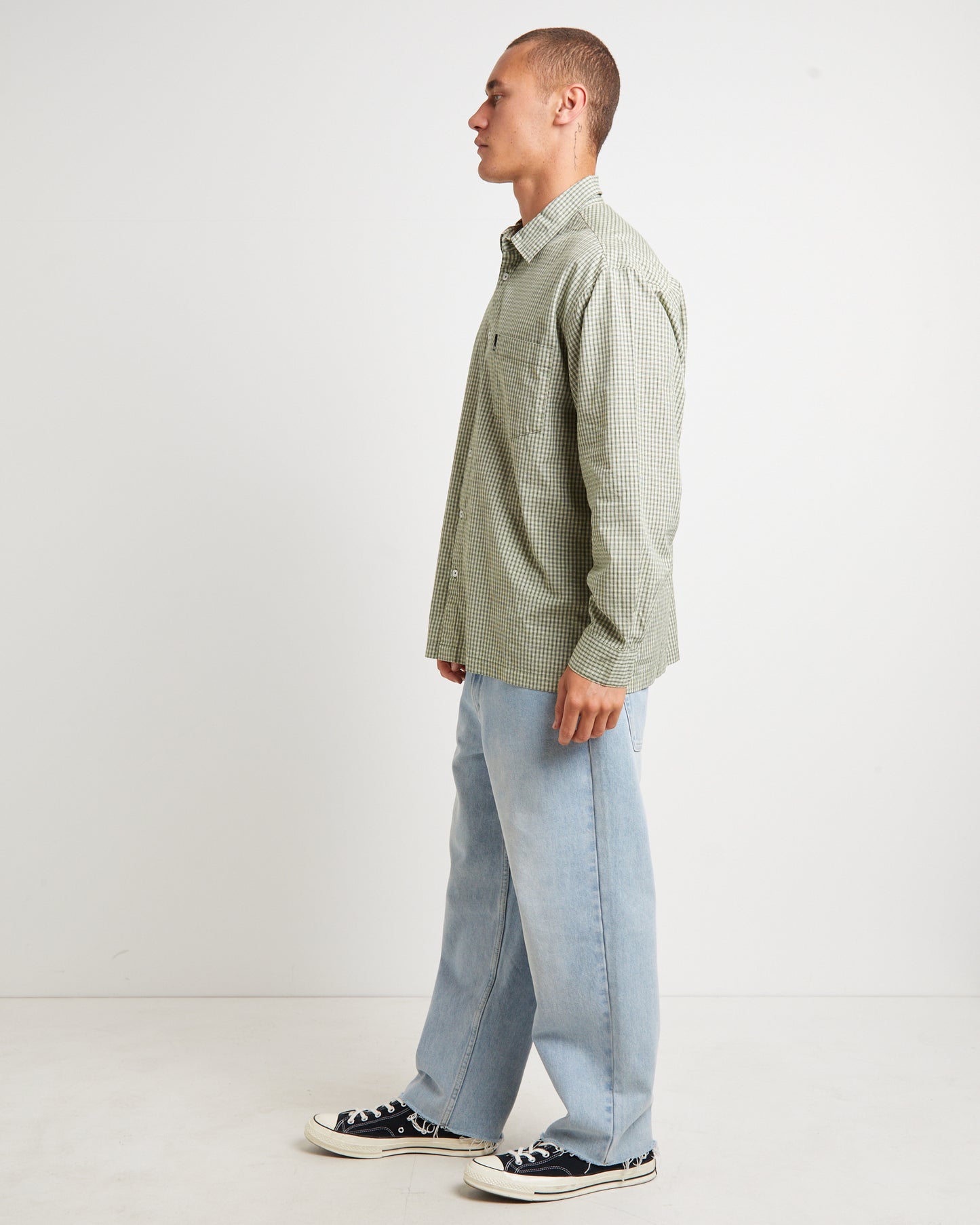 Skate Long Sleeve Shirt in Fatigue Green