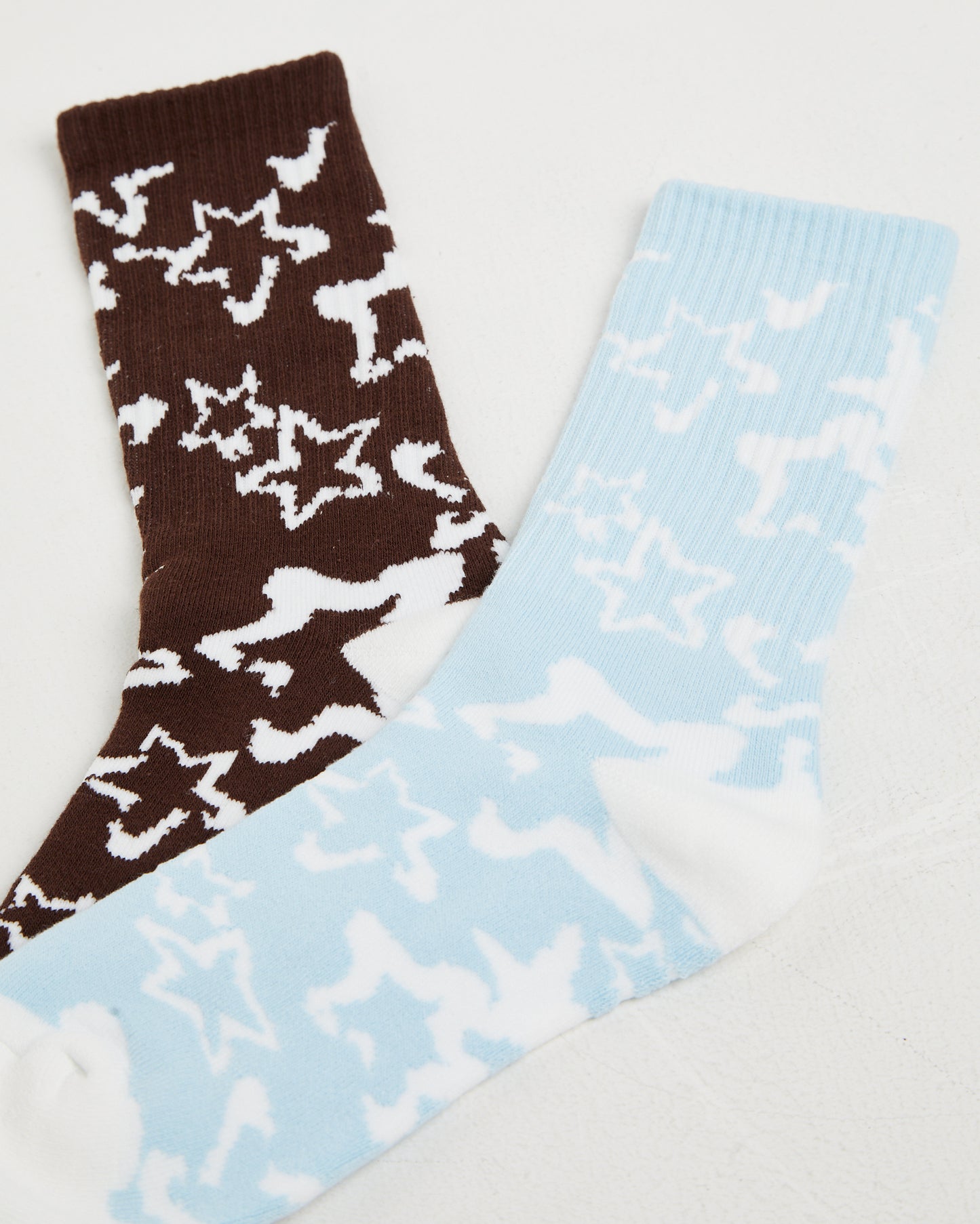 Bleached Star Socks 2 Pack in Multi