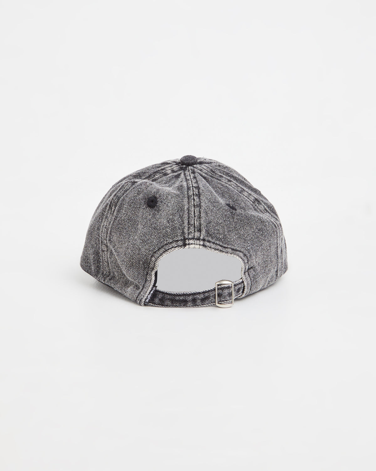 Distressed Denim Cap BLACK