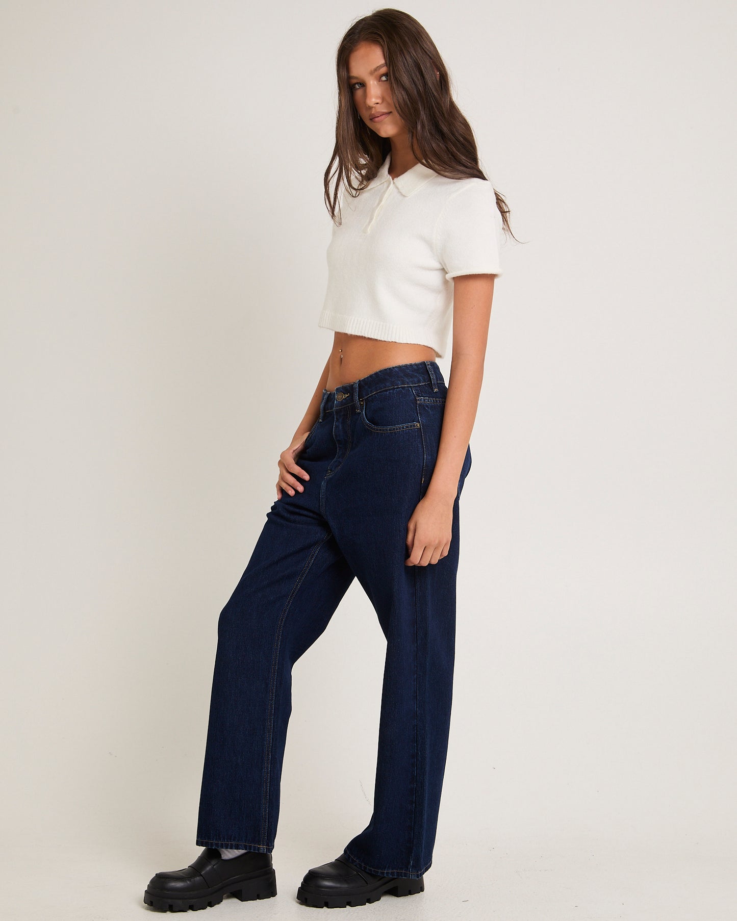 Alexa Mid Rise Relaxed Denim Jeans