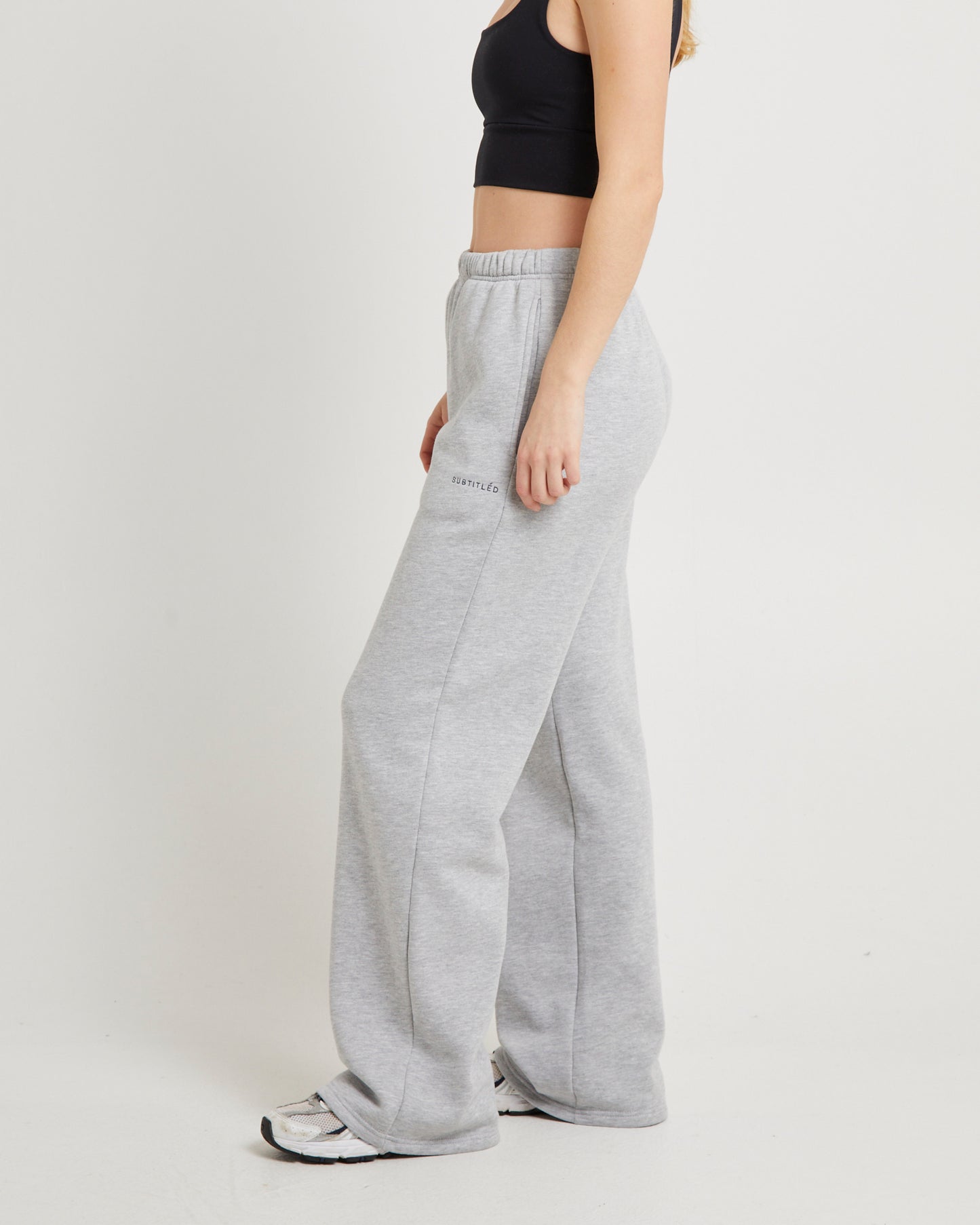 Subtitled Straight Leg Trackpants