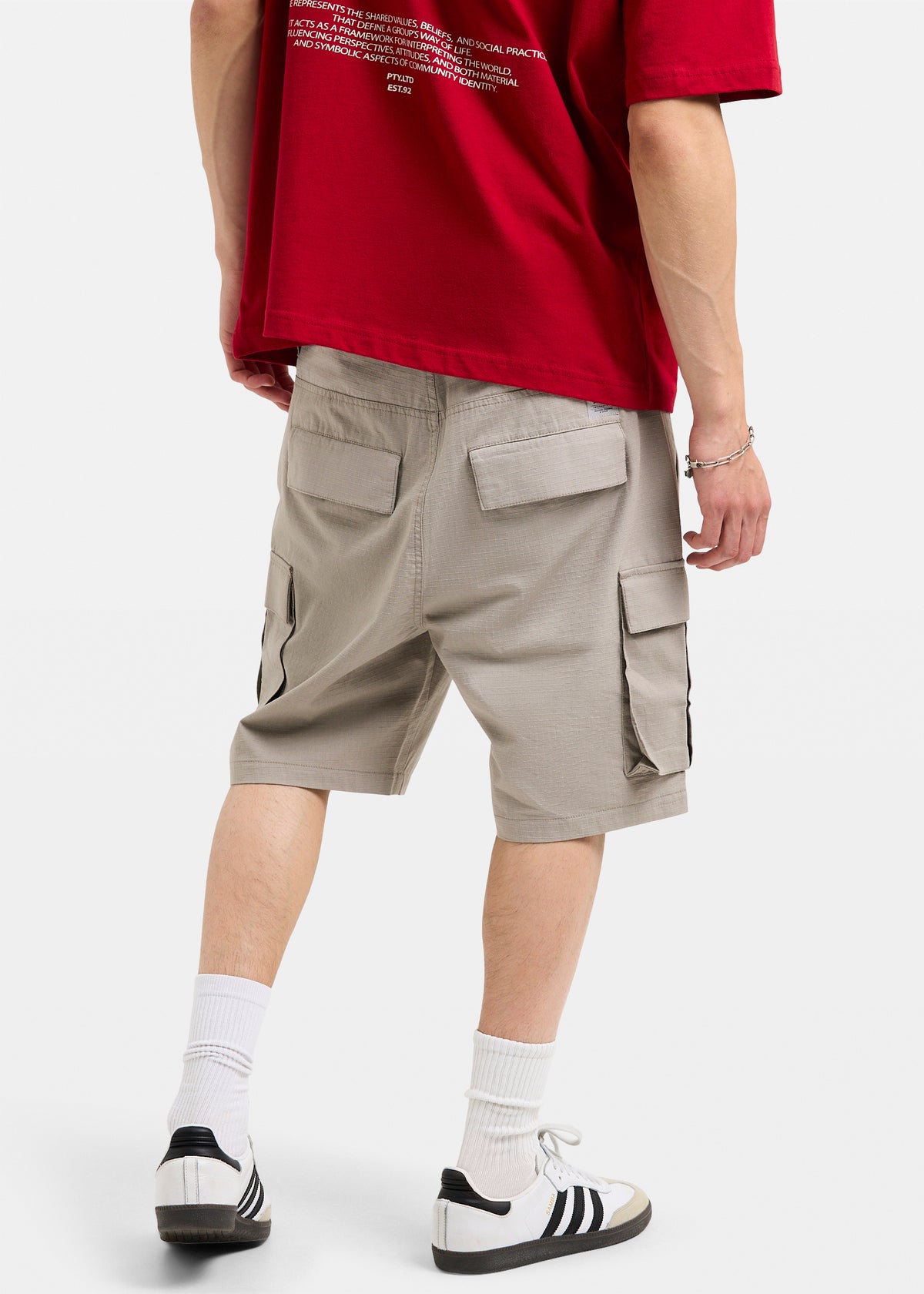Surplus Cargo Denim Shorts GREY