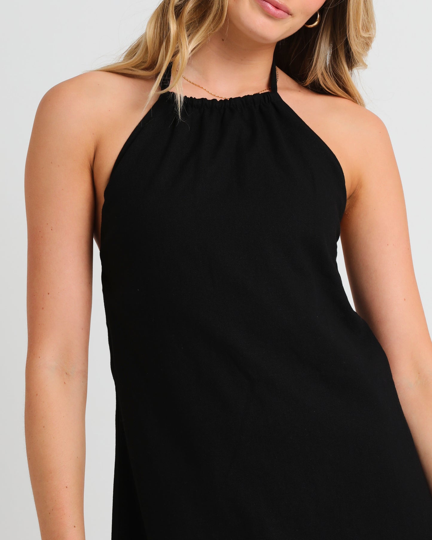 Halcyon Halter Linen Dress