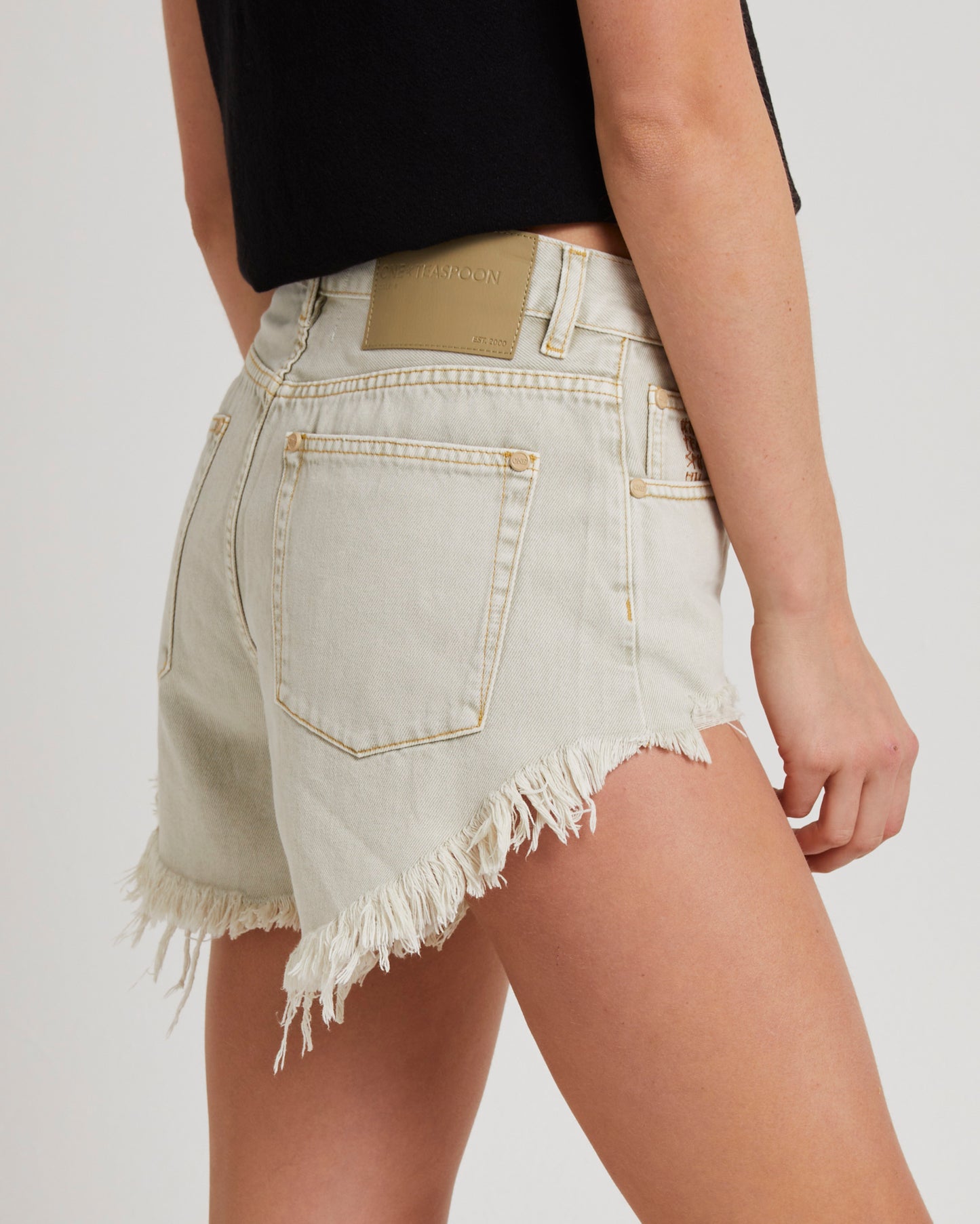 Outlaws Mid Waist Denim Short