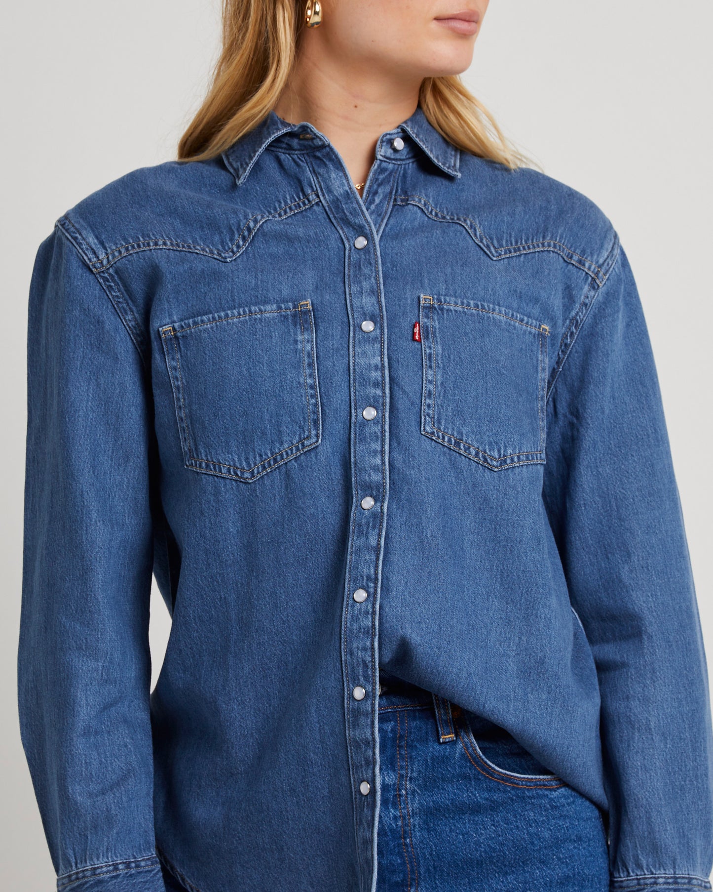 Teodora Western Denim Shirt