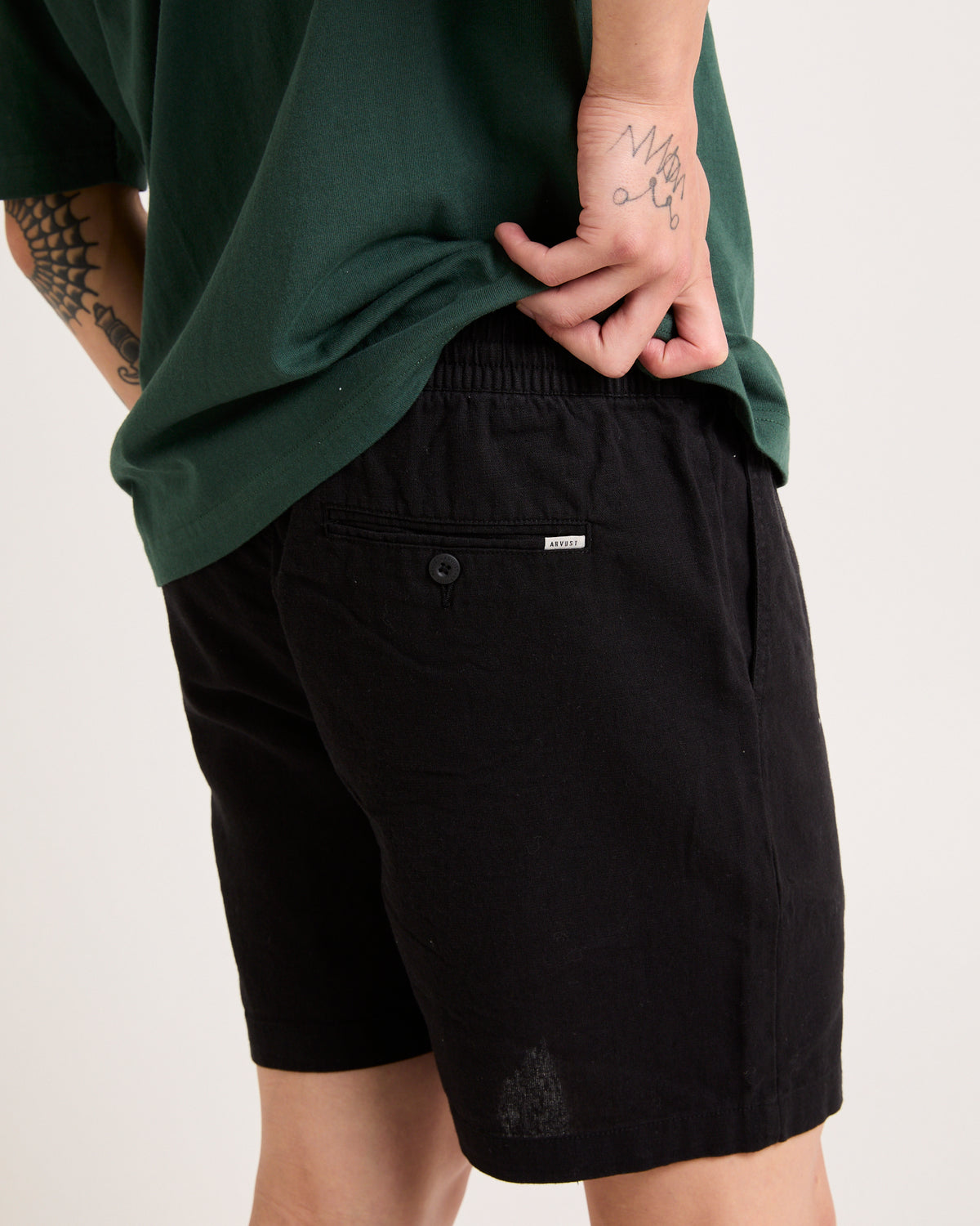 Common Linen Short BLACK